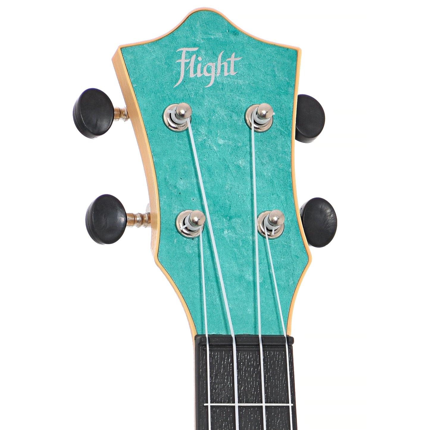 Front headstock of Flight Travel Series TUS65 Emerald Soprano