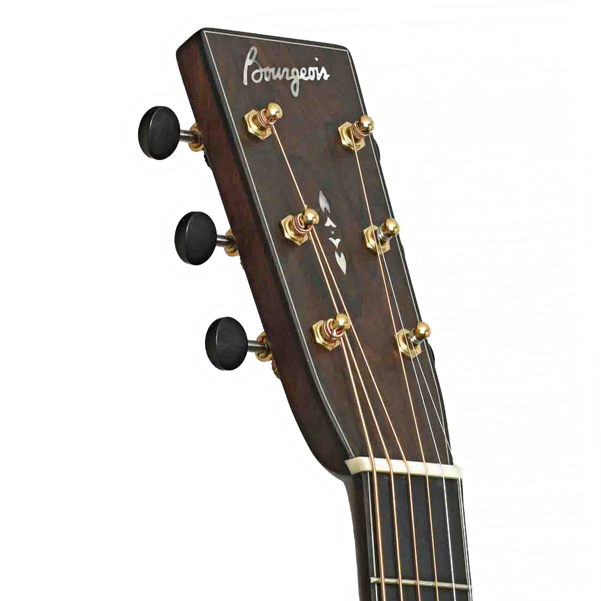 Front headstock of Bourgeois Touchstone Signature Dreadnought