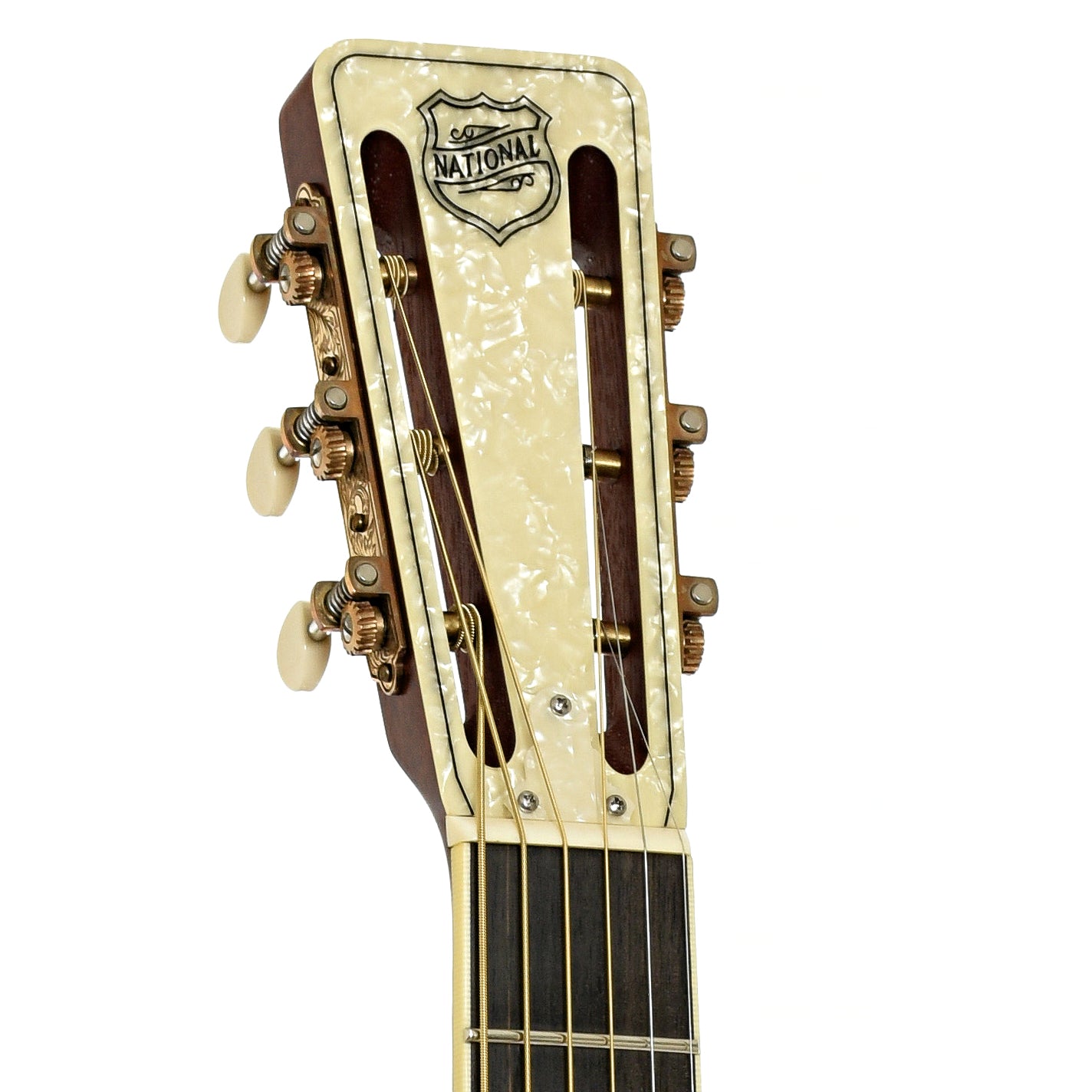 Headstock of National Style 1 DON Roundneck Resonator Guitar 