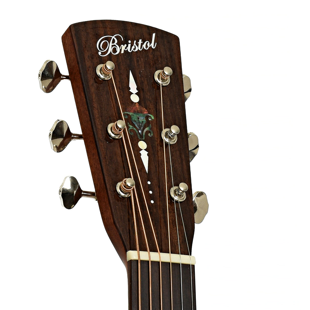 Headstock of Bristol by Blueridge Deluxe Series BL-143 000 Acoustic Guitar