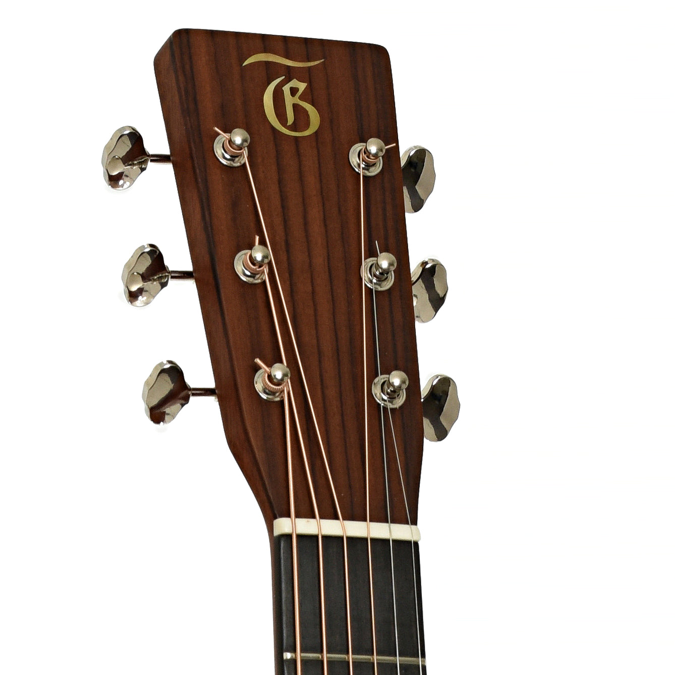 Headstock of Gallagher Bluegrass Bell GA Acoustic Guitar