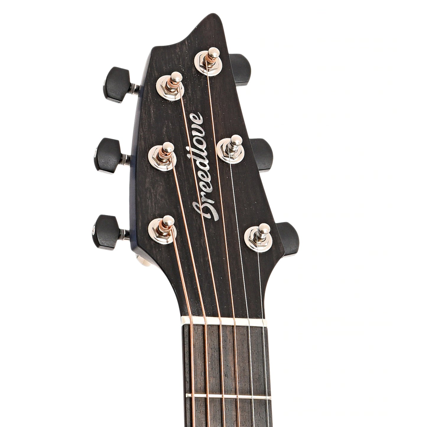 Front headstock of Breedlove Oregon Concert Thinline Stormy Night CE Acoustic-Electric Guitar