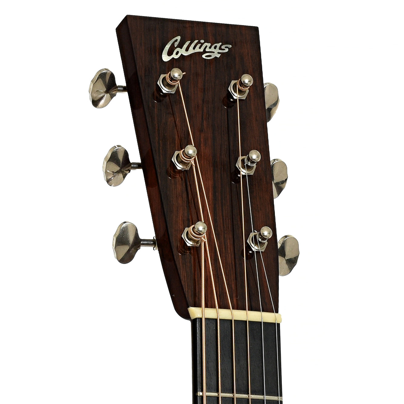 Headstock of Collings OM2H Acoustic Guitar 