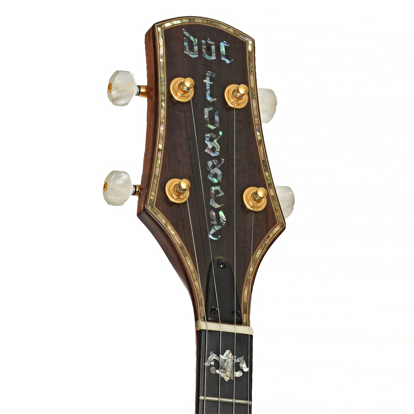 Headstock of Doc Fossey Model 2 Banjitar