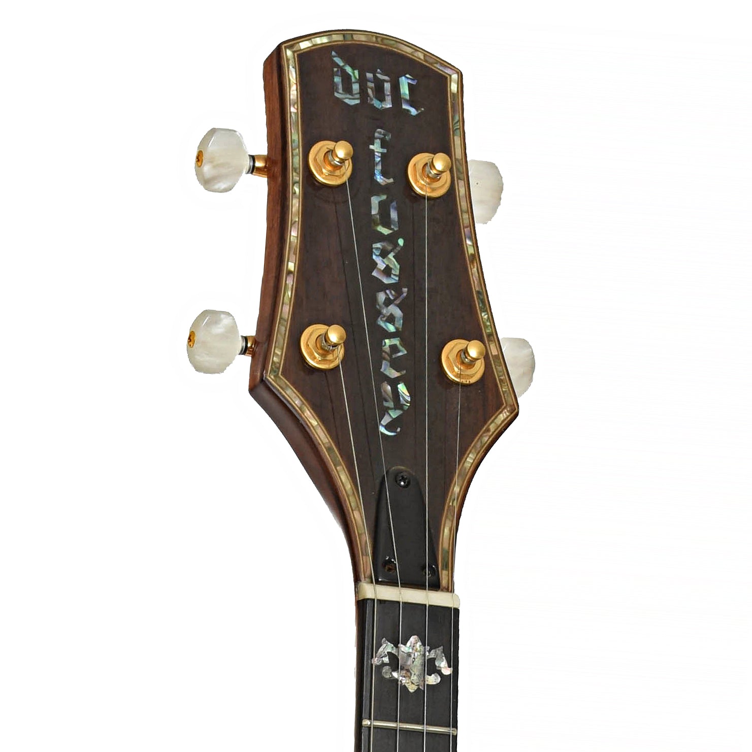 Headstock of Doc Fossey Model 2 Banjitar