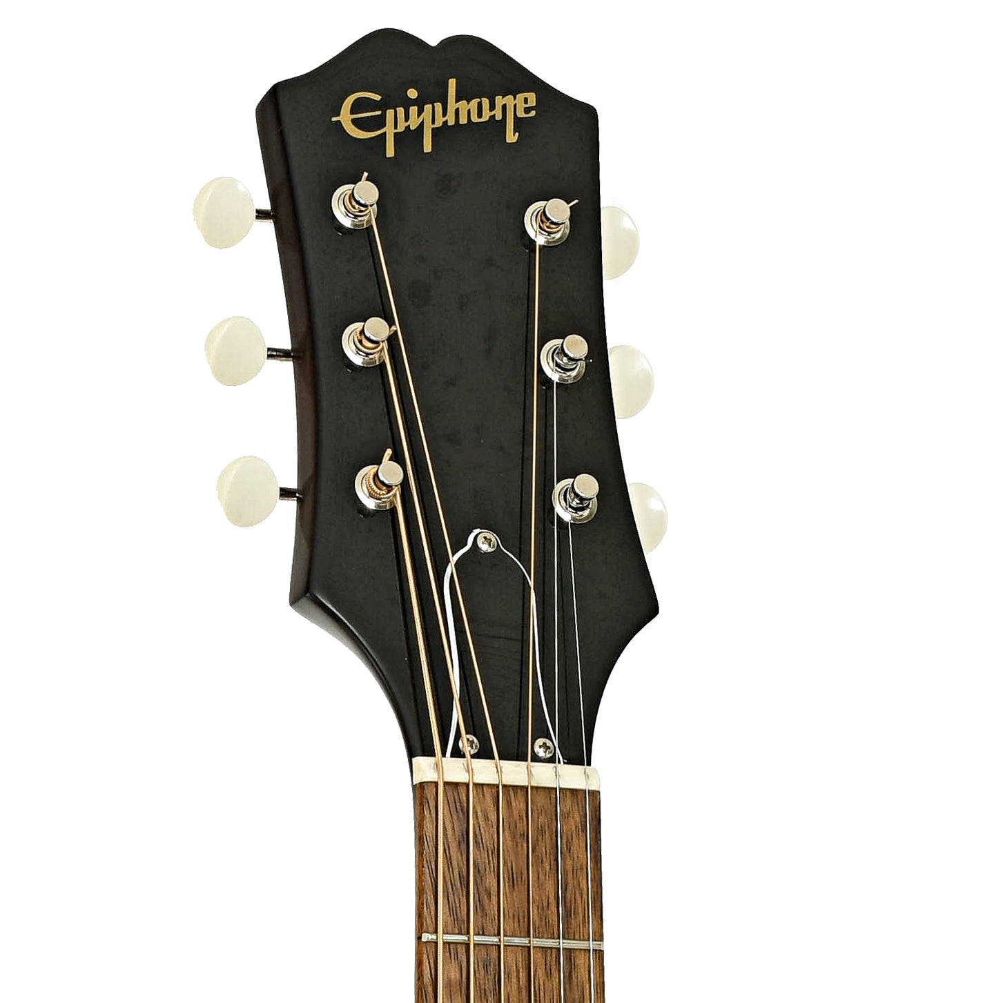 Headstock of Epiphone Inspired by Gibson J-45 Acoustic Guitar