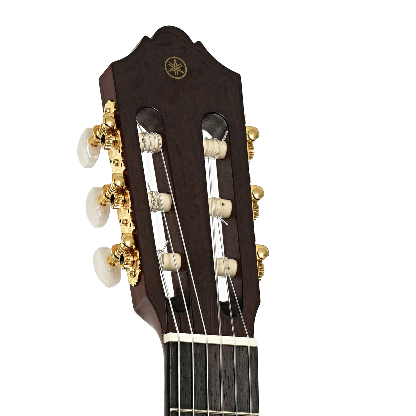 Headstock of Yamaha CG-TA TransAcoustic Classical Guitar