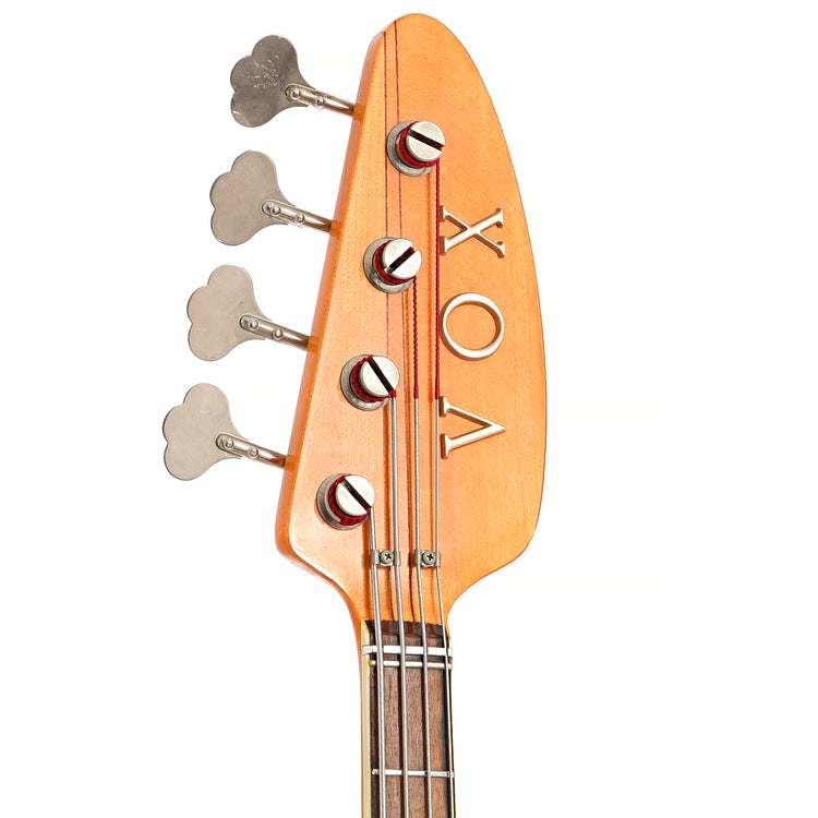 Front headstock of Vox Sidewinder IV Hollow Body Electric Bass (1960's)