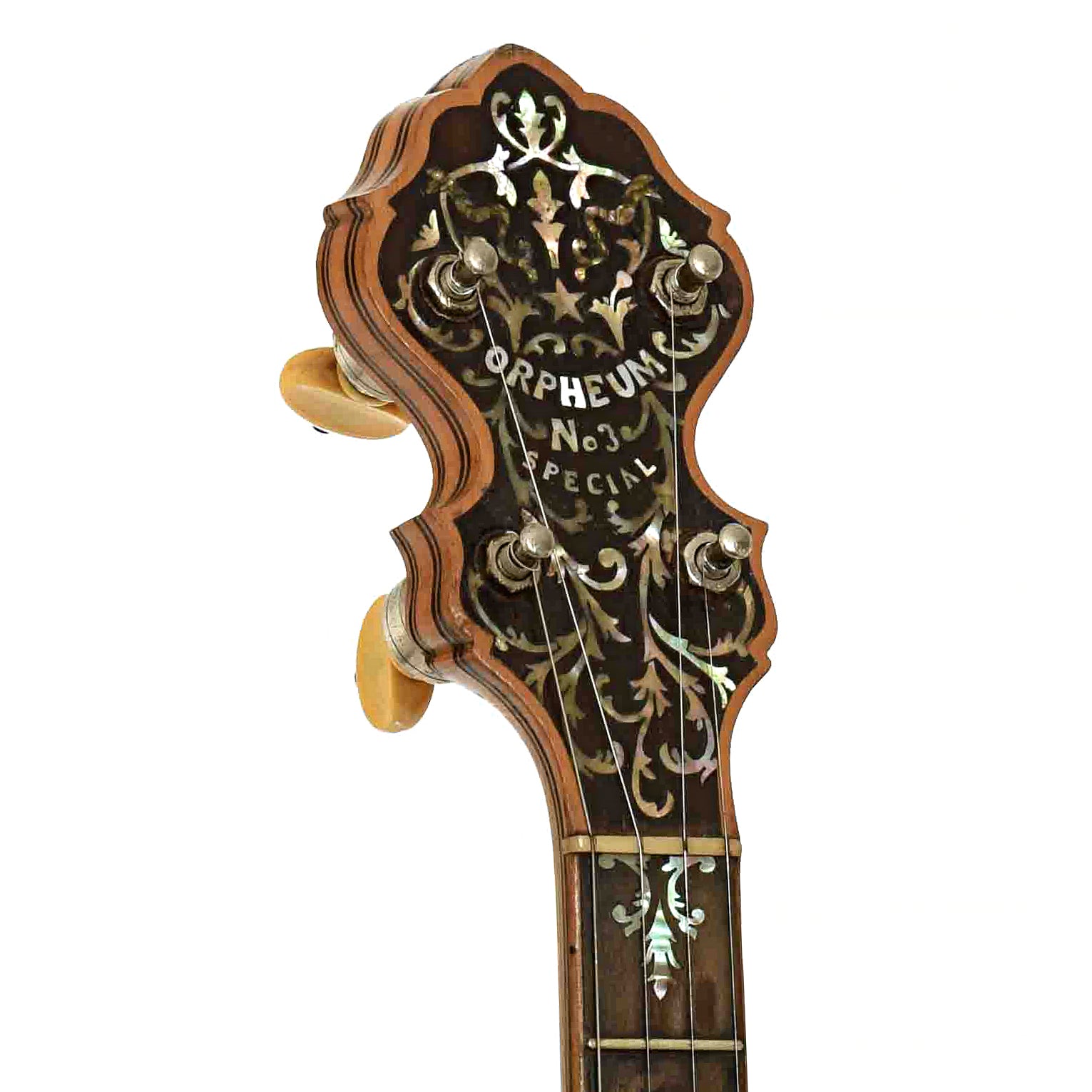 Headstock of Orpheum No.3 Tenor Banjo
