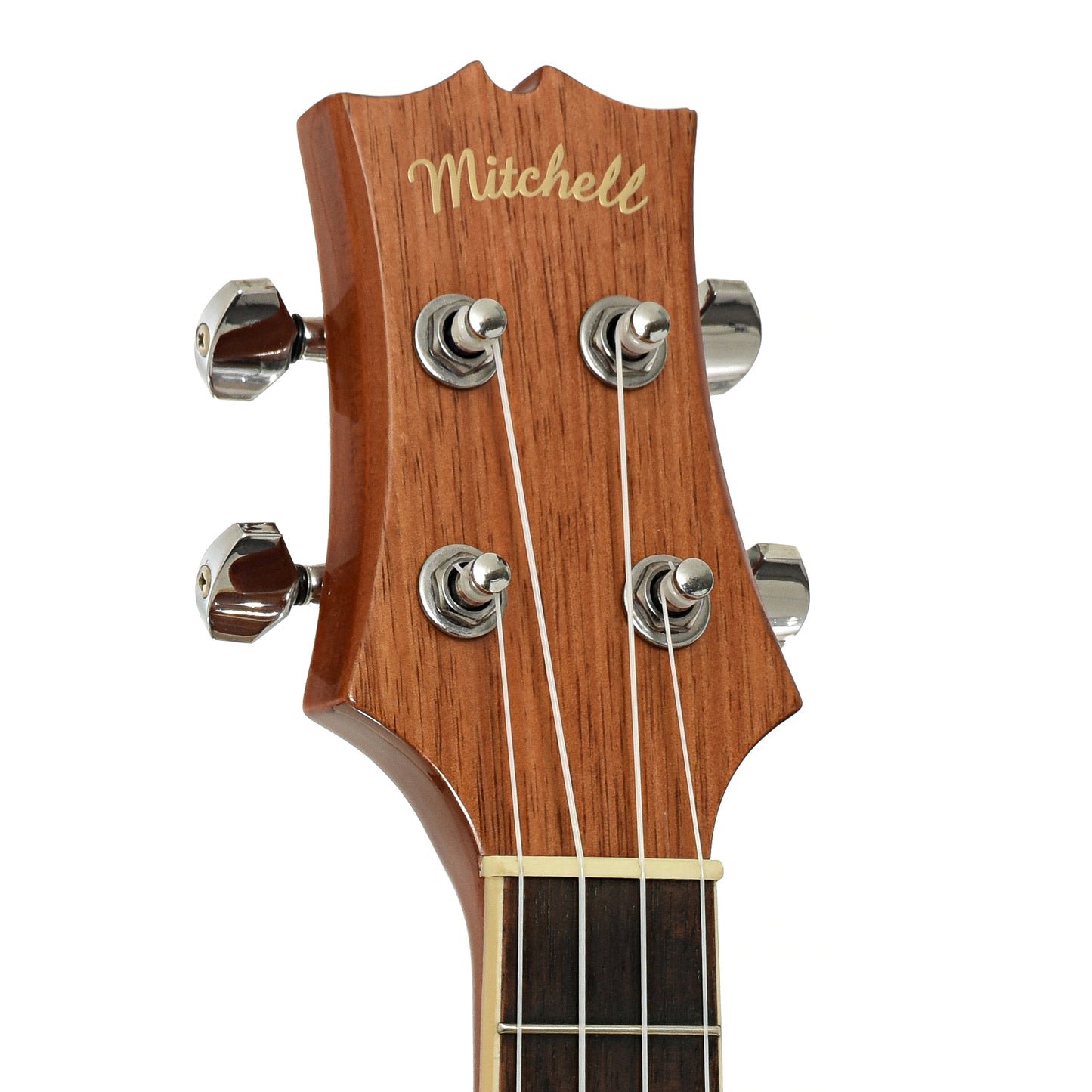 Headstock of Mitchell MU100CE/N Concert Ukulele