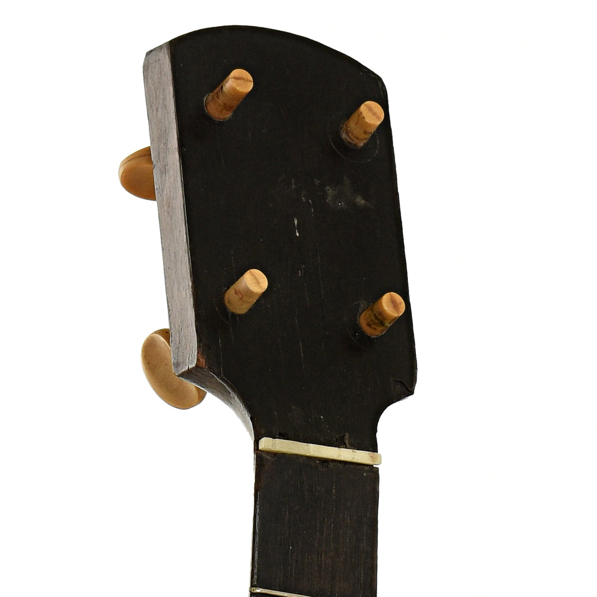 Headstock of Albert Houdlett & Sons “Royal Parlor Banjo” Openback Banjo