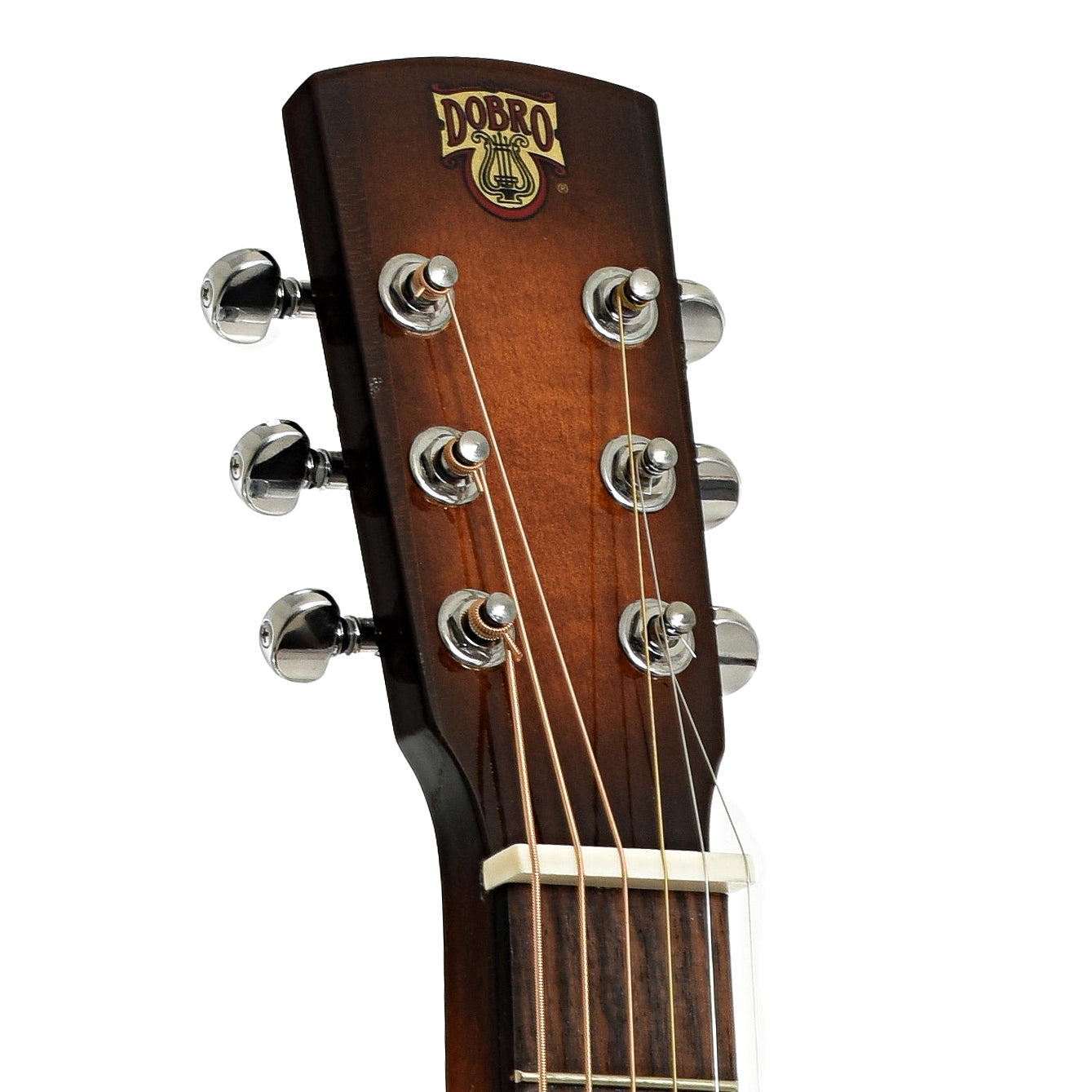 Headstock of Dobro Model 27 Squareneck Resonator Guitar  