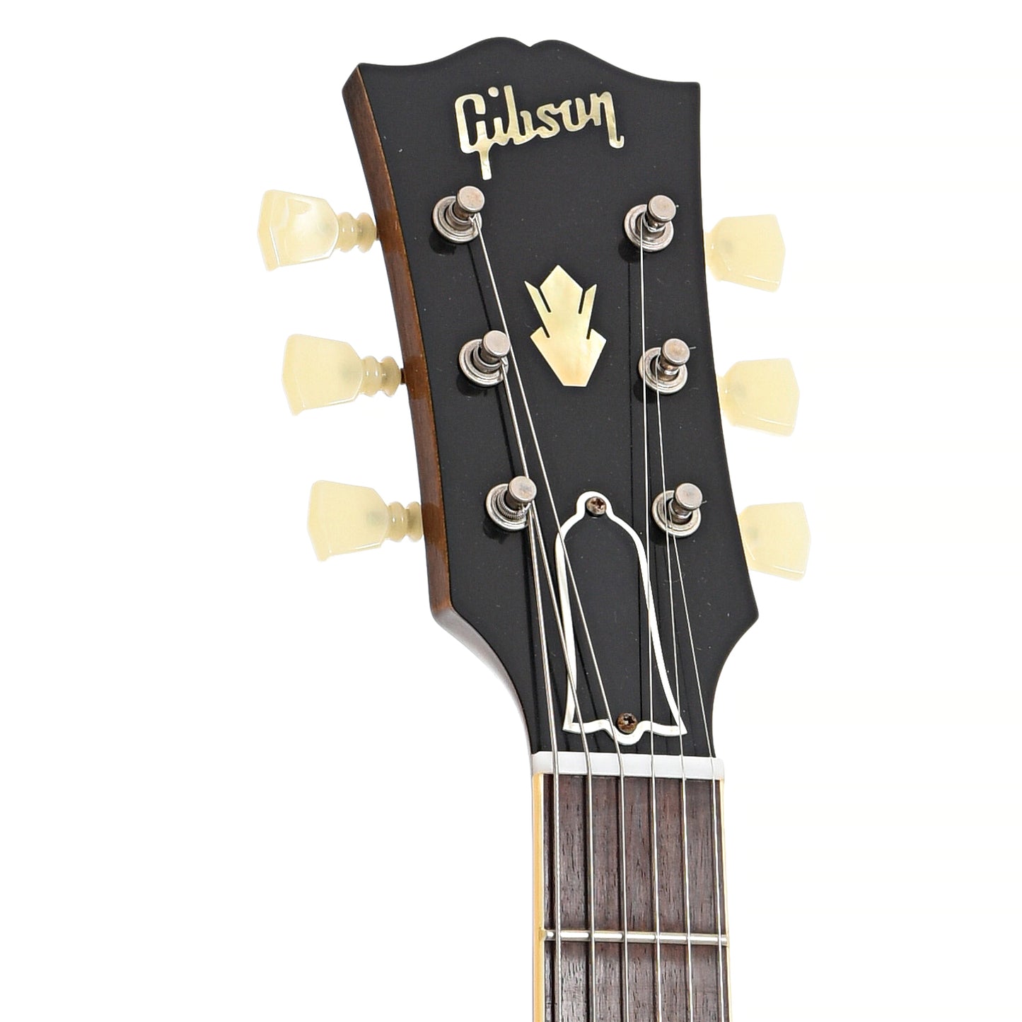 Front headstock of Gibson ES-335 '64 Reissue Hollow Body Electric Guitar (2021)