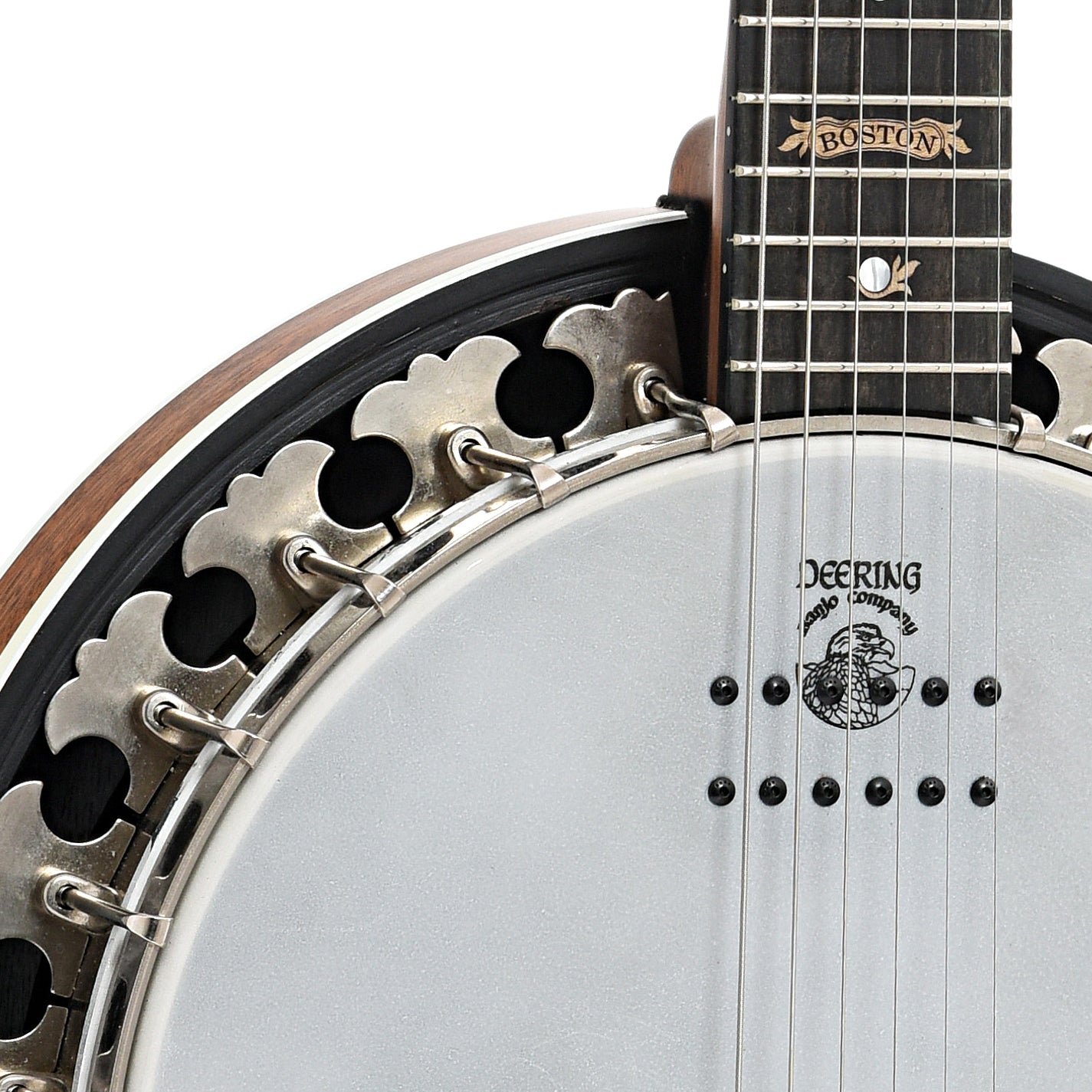 Front body and neck join of Deering Boston 6 A/E Banjo-Guitar (2012)