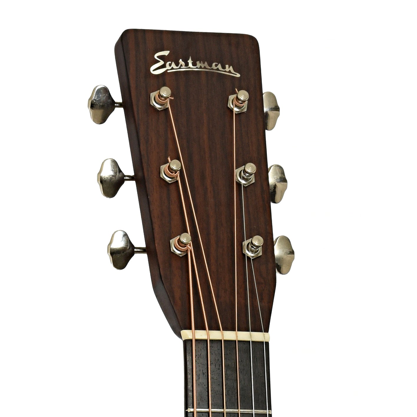 Headstock of Eastman E20 OM-TC Acoustic Guitar