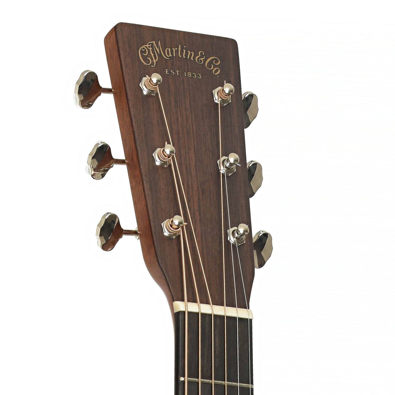 Headstock of Martin Custom Shop D-18 Short Scale Acoustic Guitar