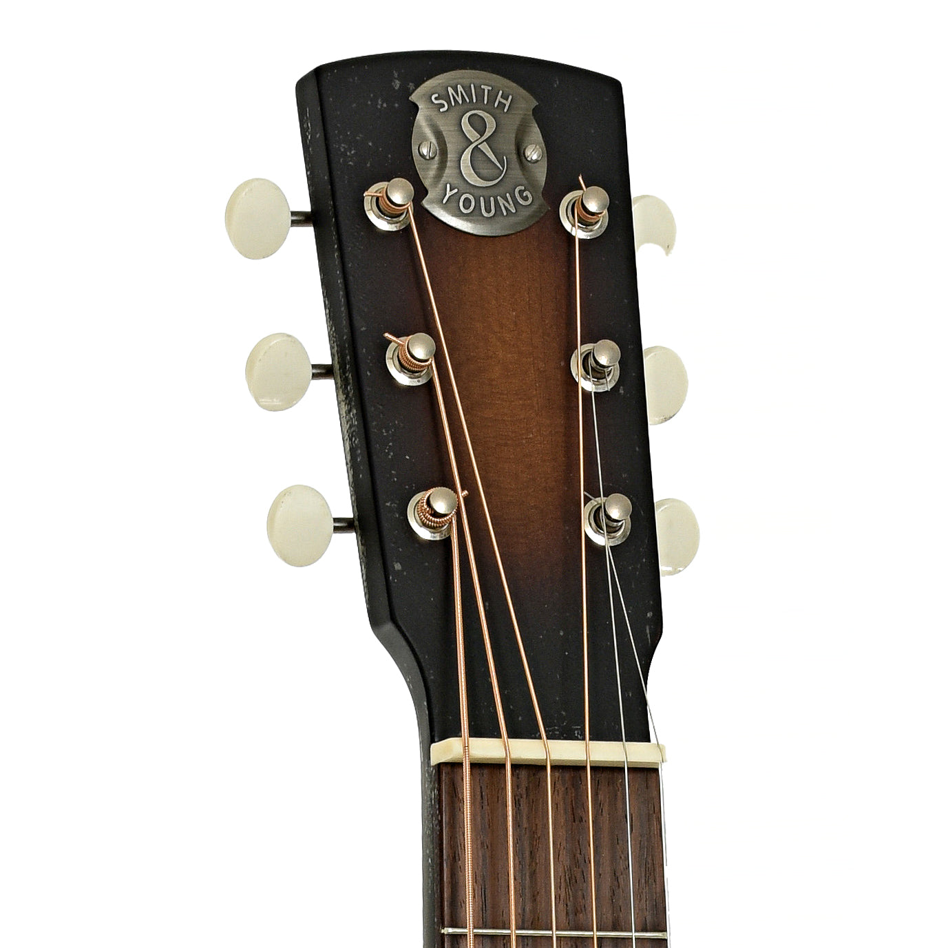 Headstock of Smith & Young Model 11 Squareneck Resonator Guitar