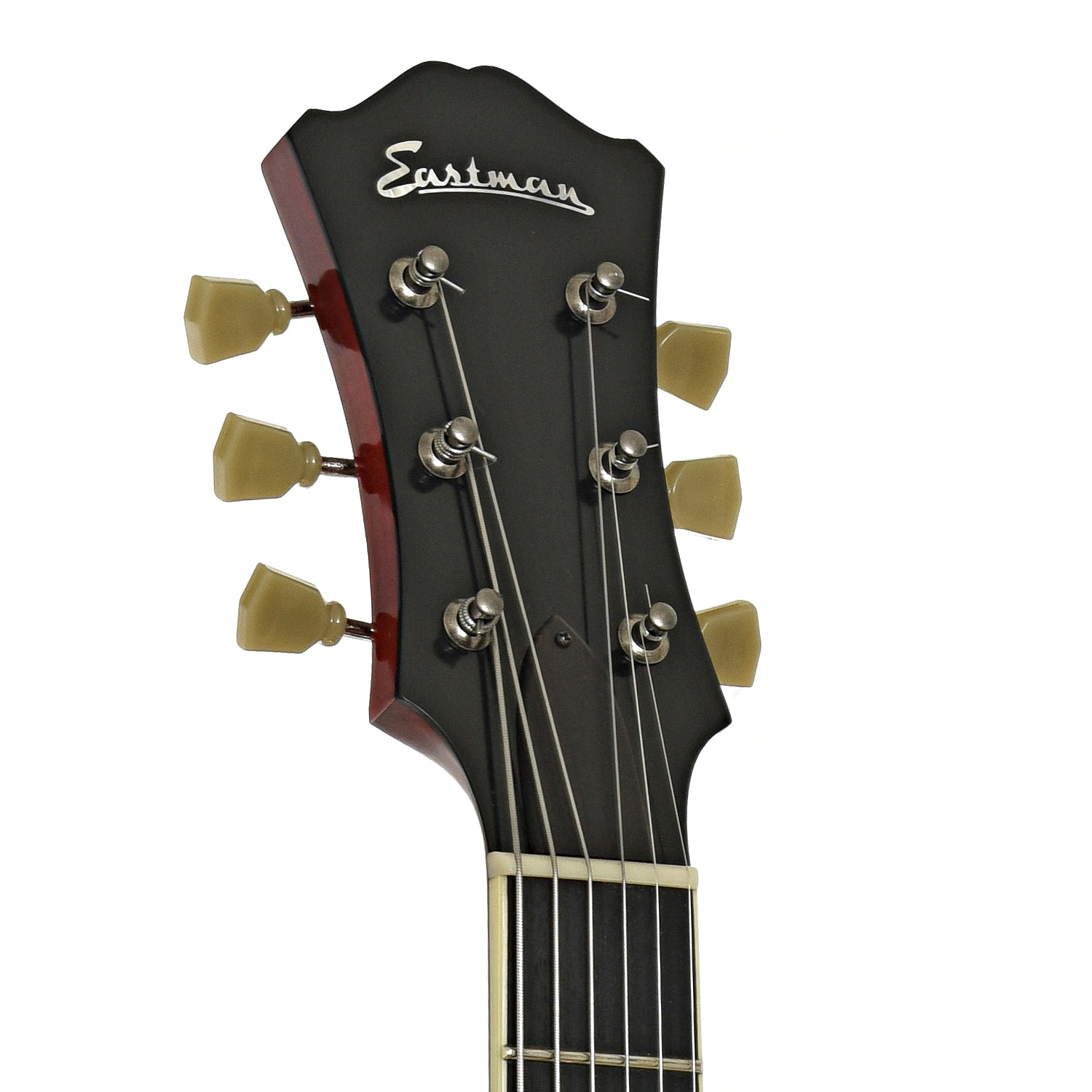 Headstock of Eastman T64/V-T Hollowbody Electric Guitar 