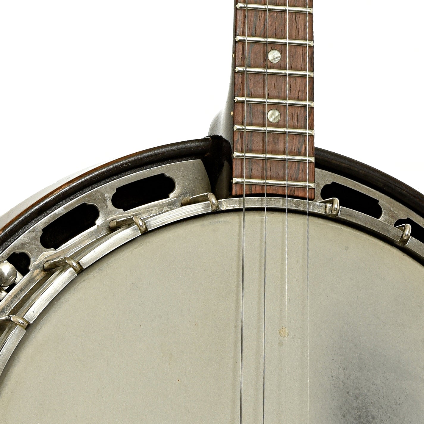 Front neck joint and flange of Gibson TB-100 Tenor Banjo 