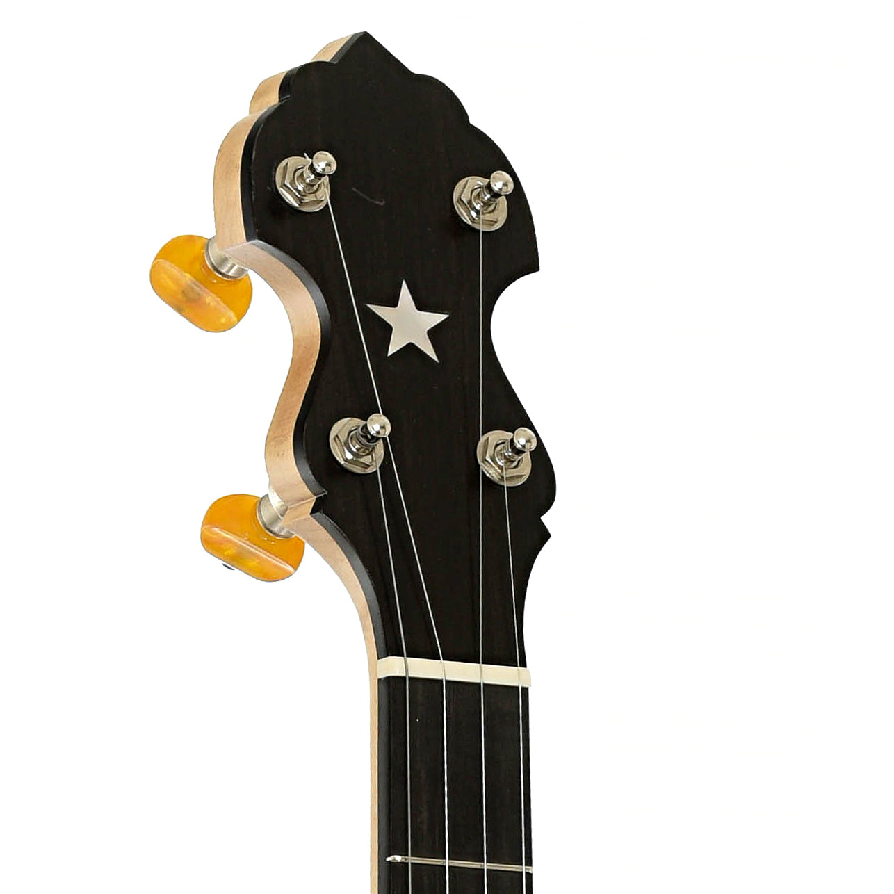 Headstock of Bart Reiter Regent Custom Openback Banjo 