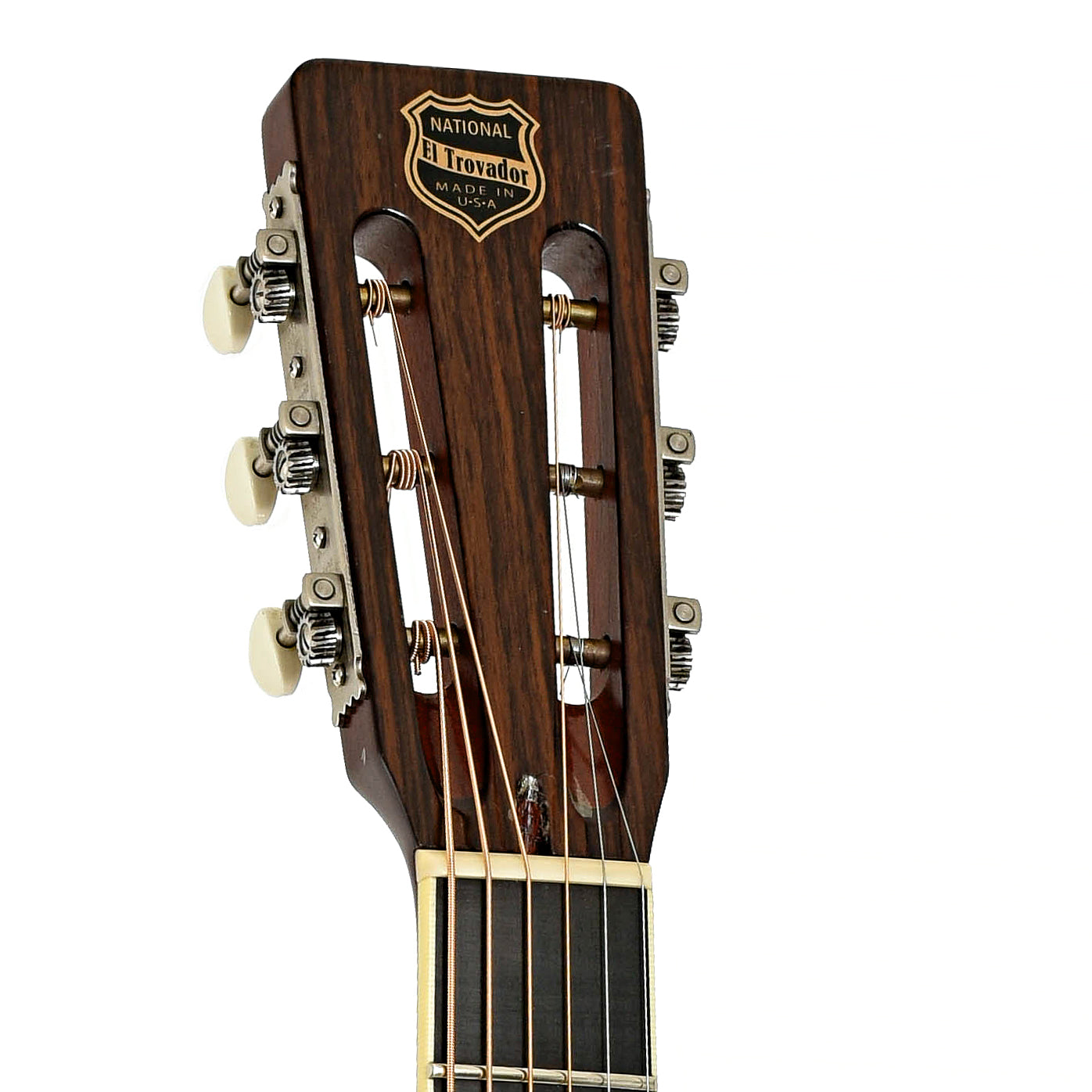 Headstock of National El Trovador Mike Dowling Model