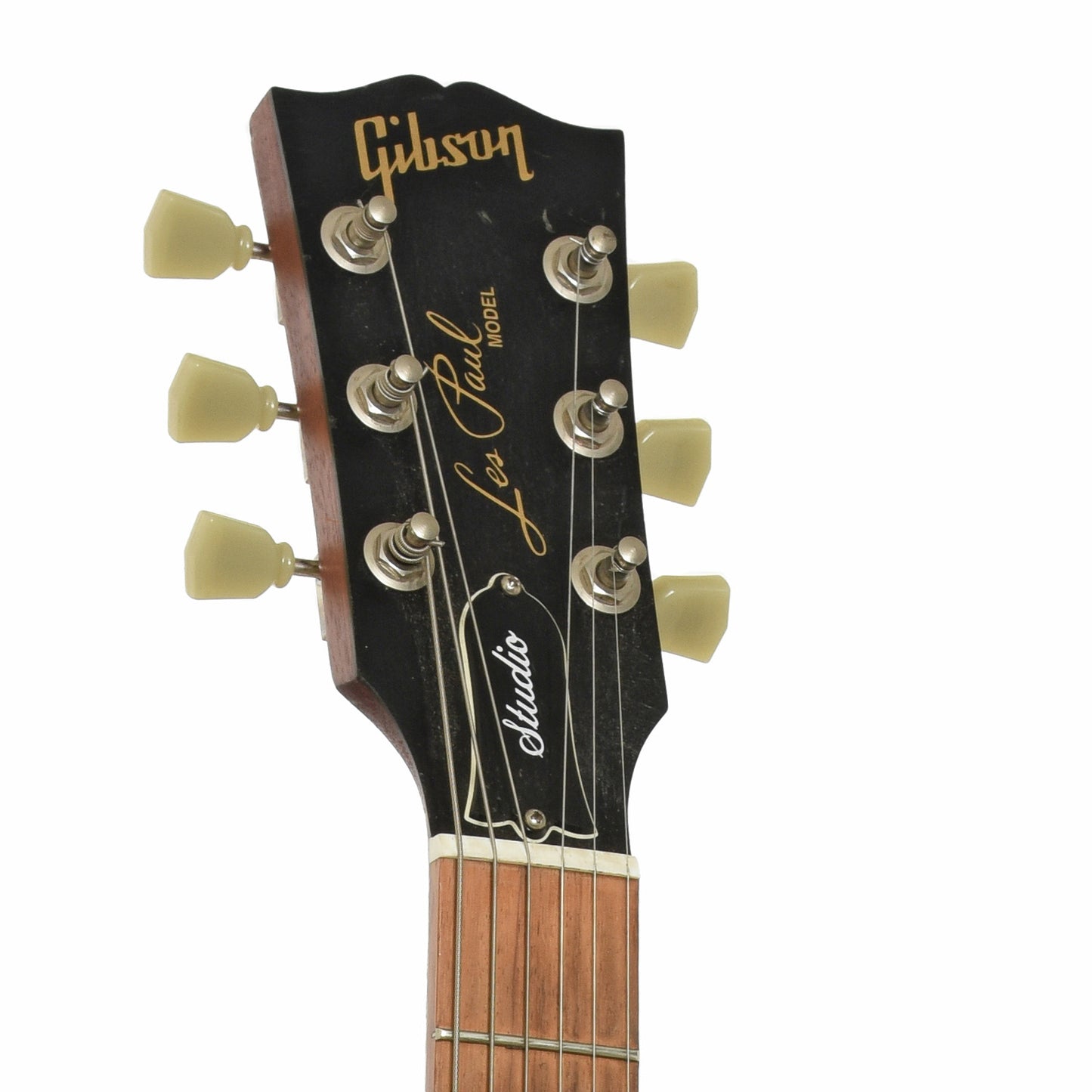 Headstock of Gibson Les Paul Studio Faded Electric Guitar
