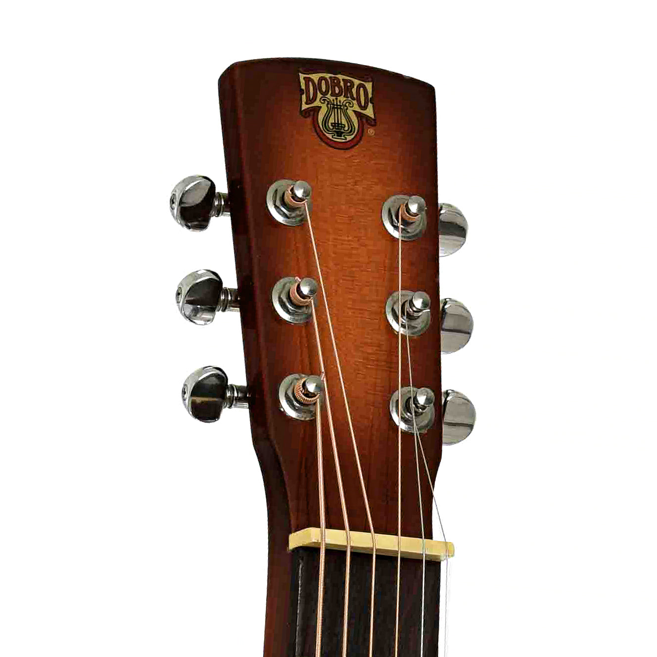 Headstock of Dobro DW-60 Squareneck Resonator Guitar