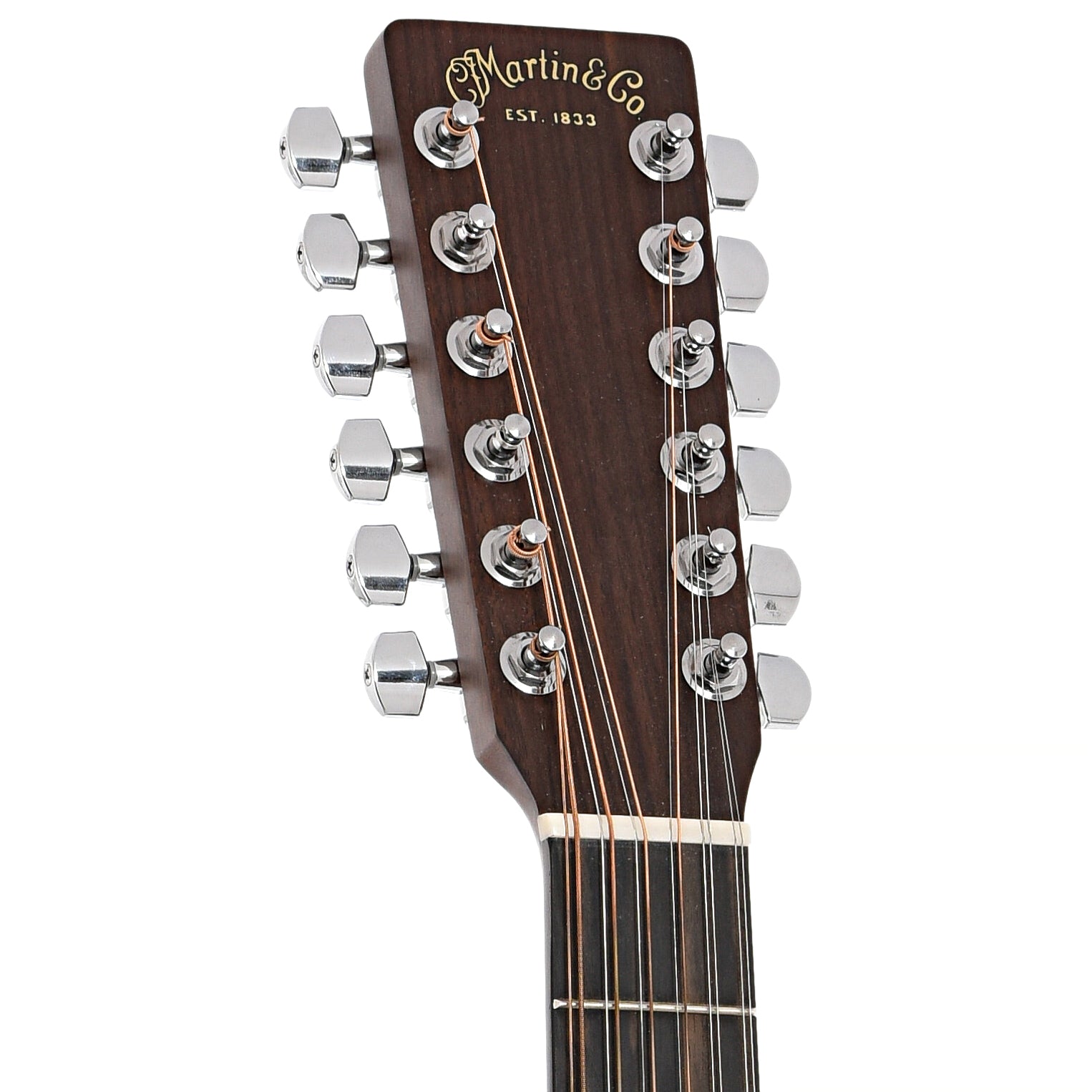 front headstock of Martin Grand J-16E Thin-Body 12-String Guitar
