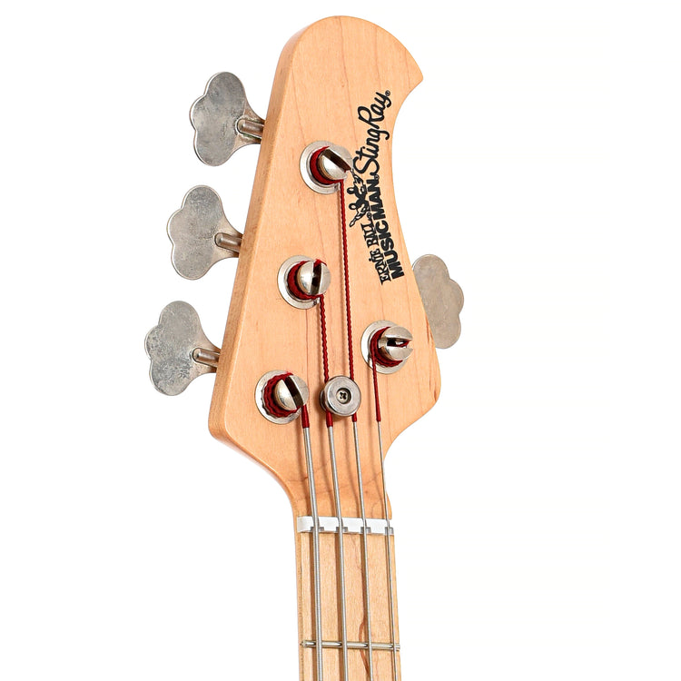 Front headstock of Ernie Ball Music Man Stingray 4 HH Electric Bass