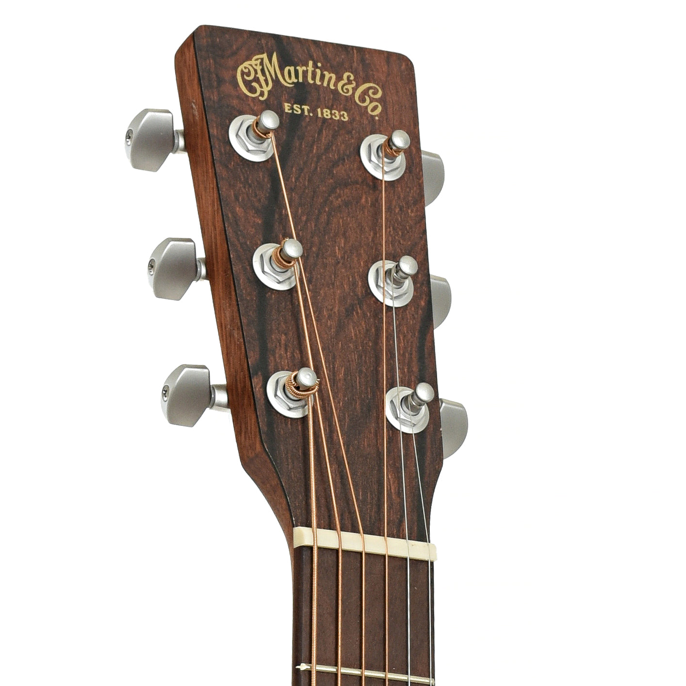 Headstock of Martin 0-X2E Cocobolo Acoustic Guitar 