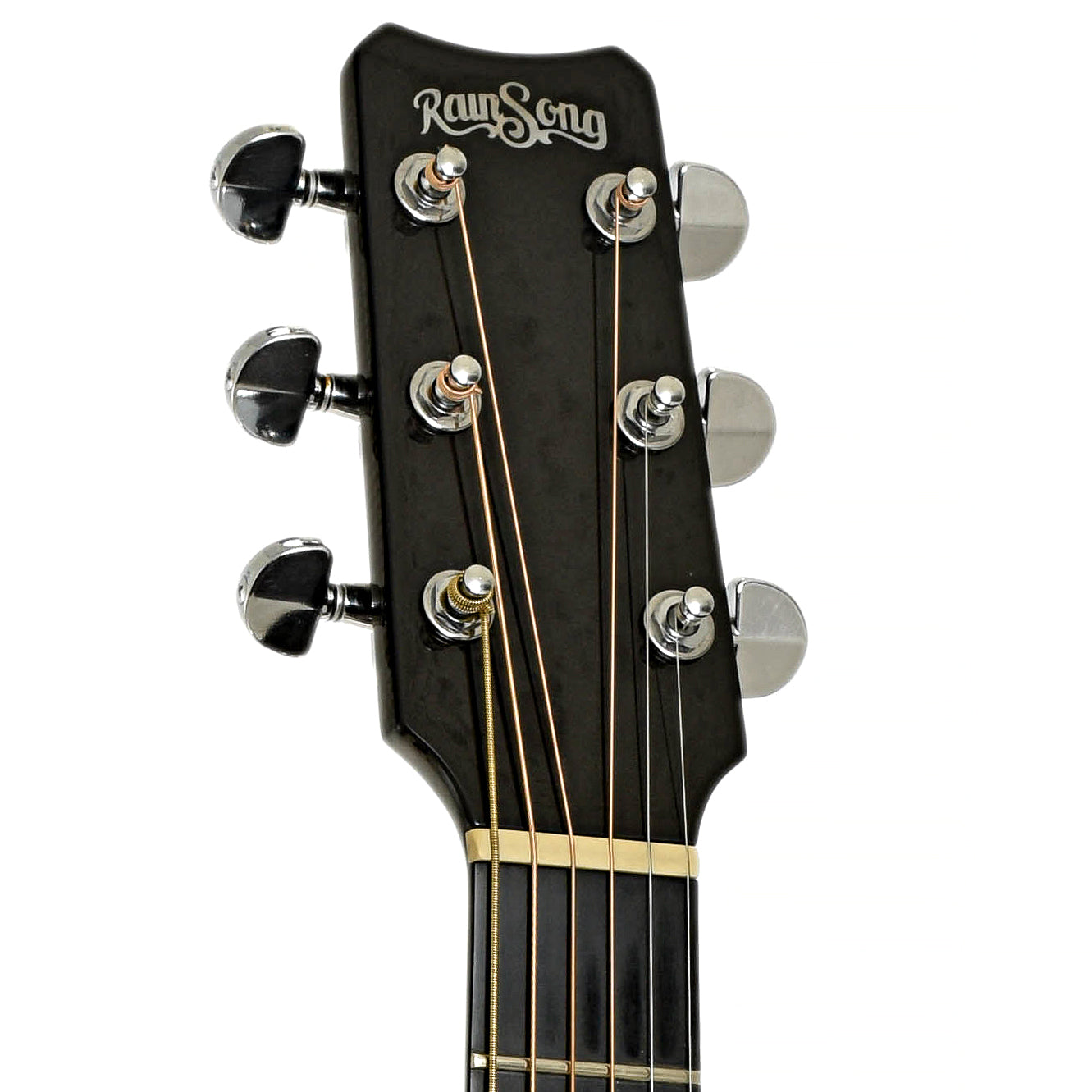 Headstock of Rainsong OM-1000 Acoustic-Electric Guitar