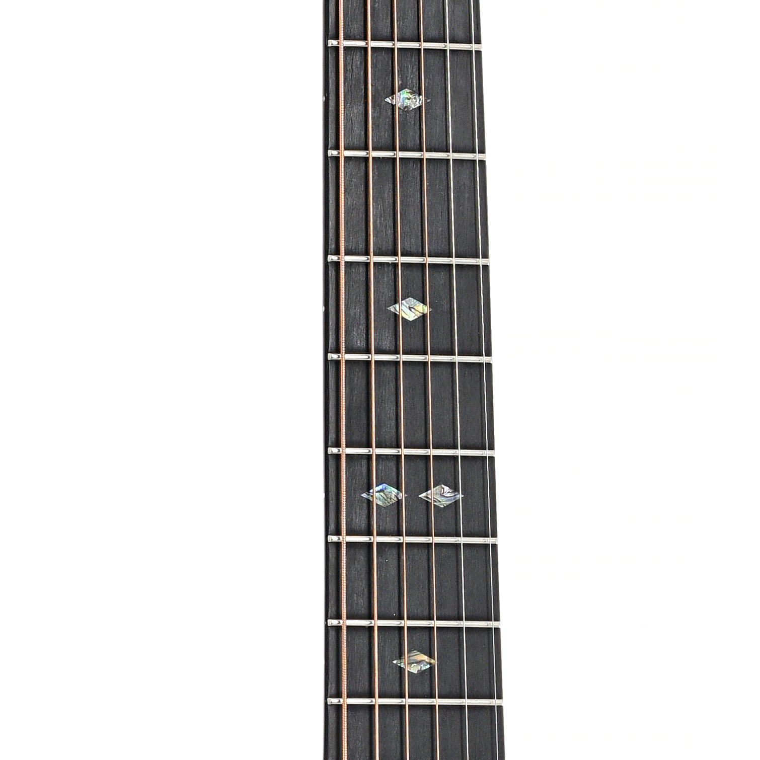 Fretboard of Recording King Koa 12-Fret 000 Acoustic Guitar