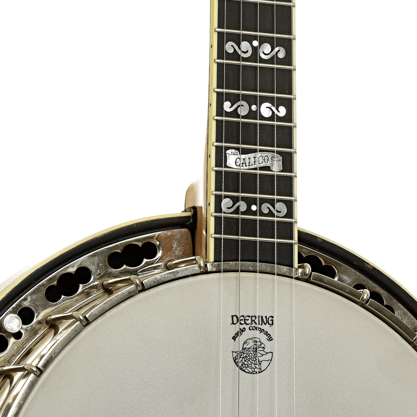 Neck joint of Deering Calico Resonator Banjo