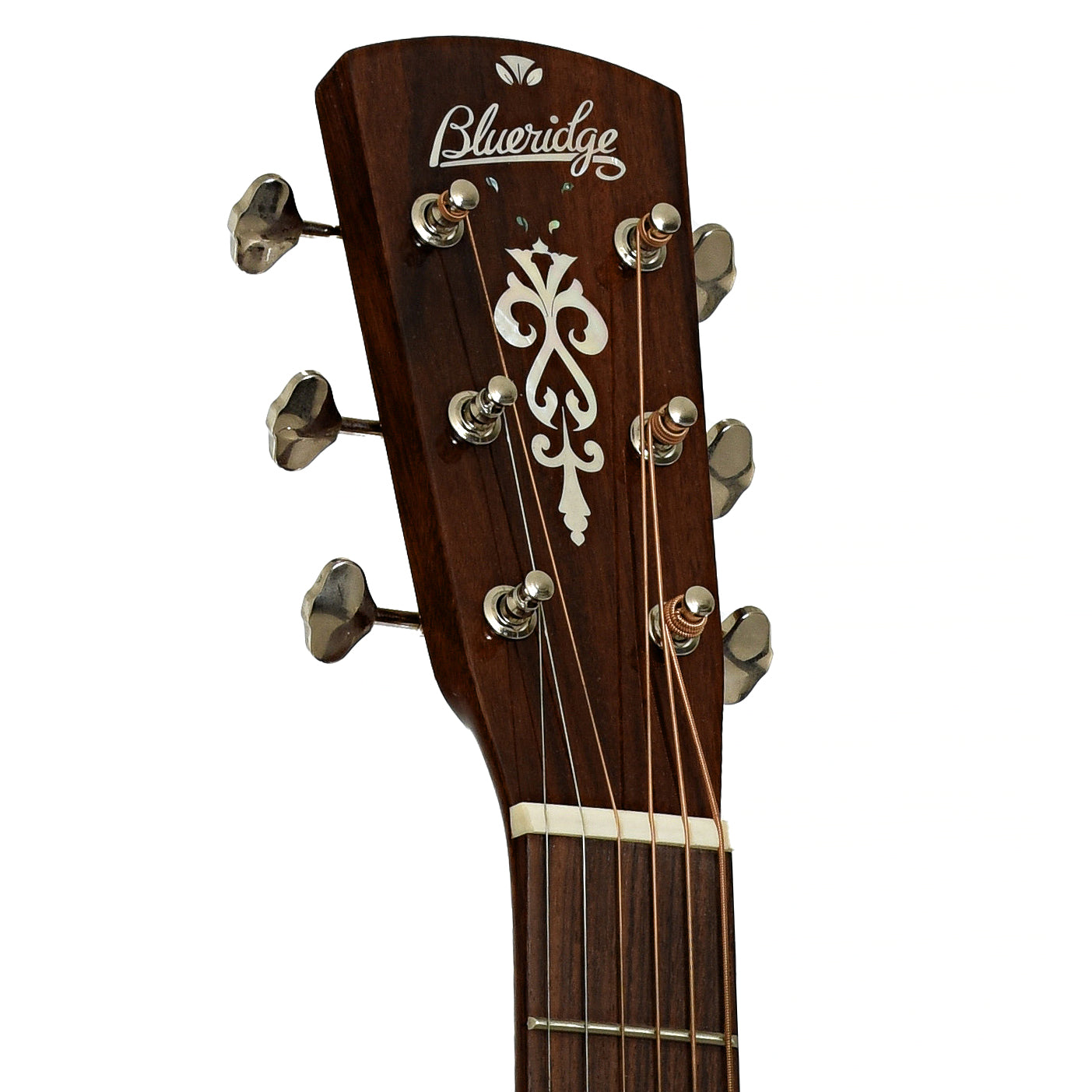 Headstock of Blueridge Contemporary Series LH 000 Acoustic Guitar