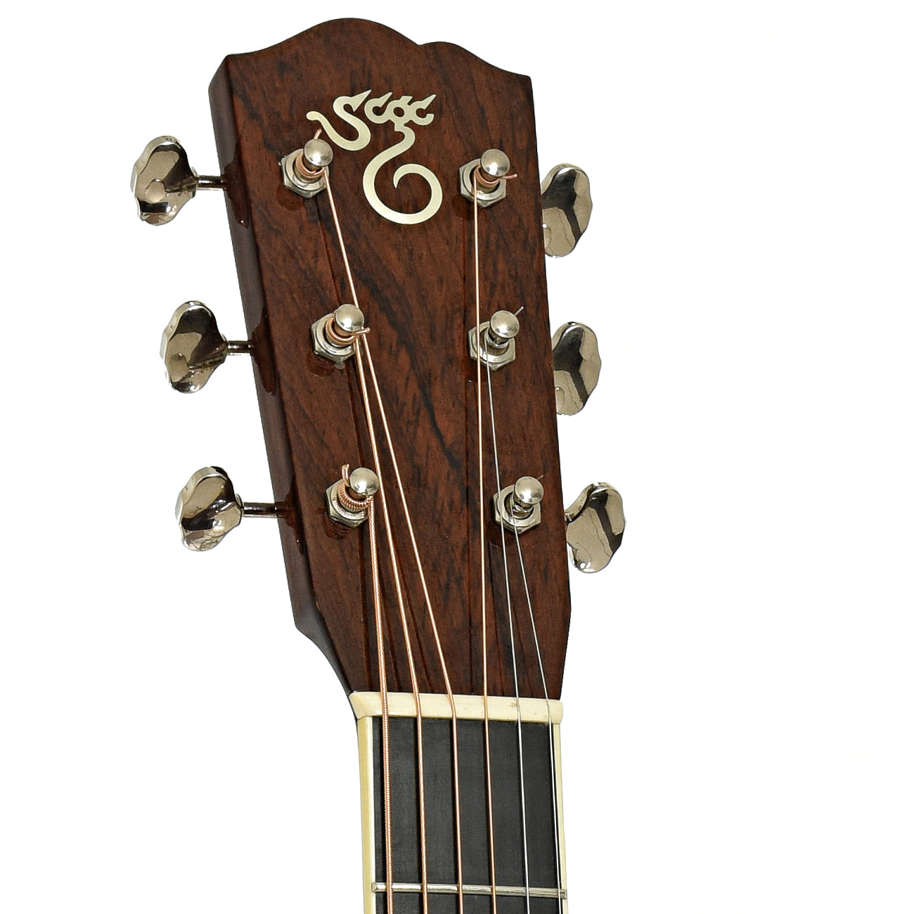 Headstock of Santa Cruz H Acoustic Guitar