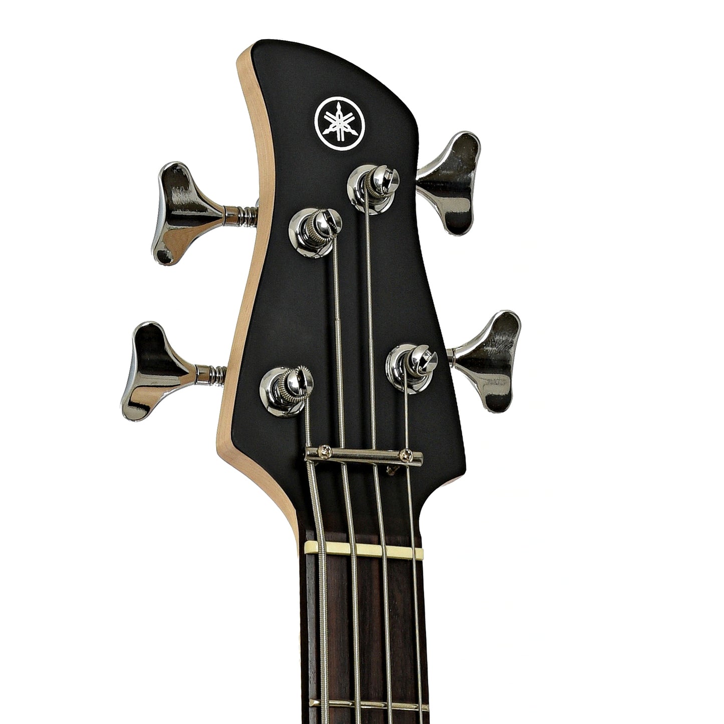 Headstock of Yamaha TRBX174 Electric Bass Guitar, Black