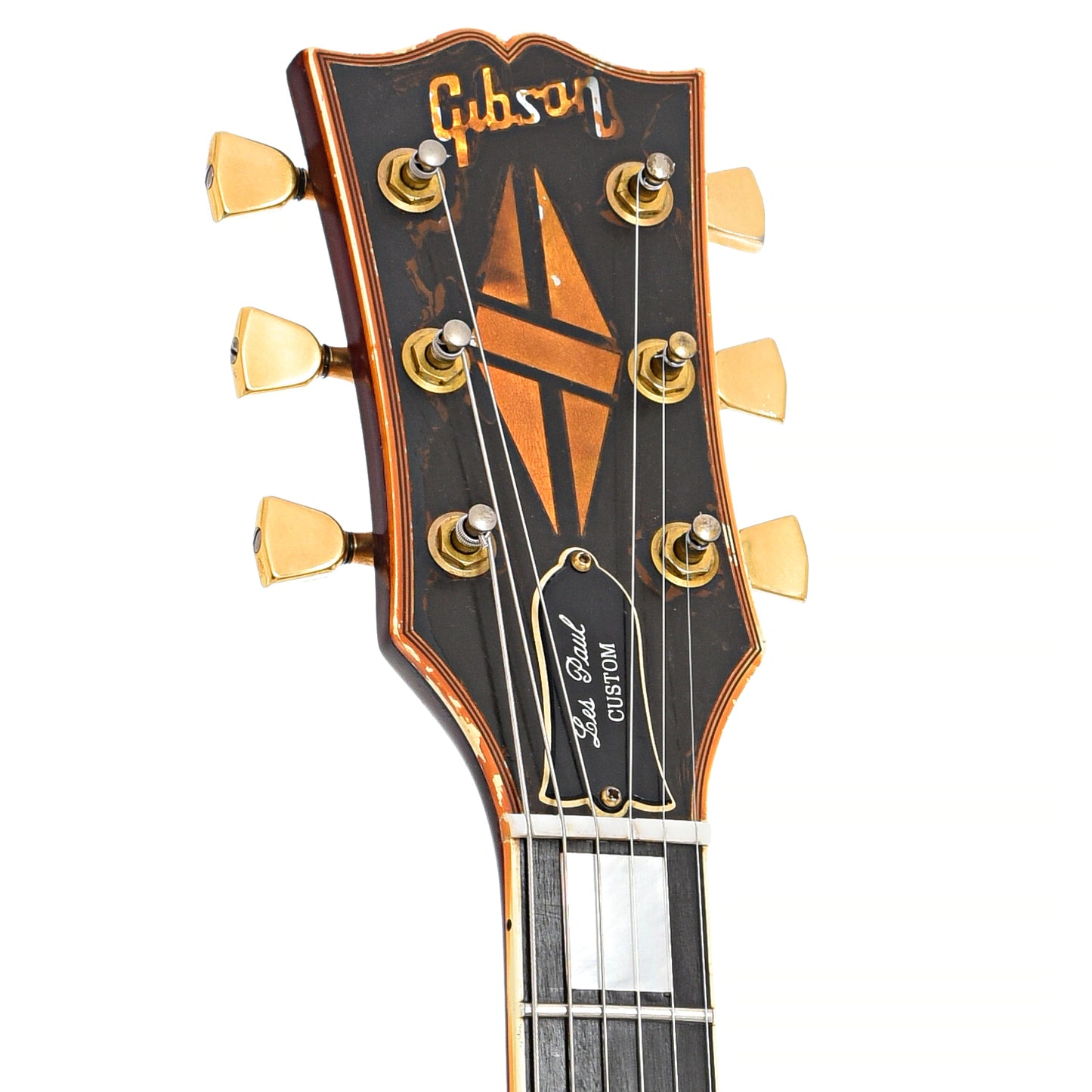 Front headstock of Gibson Les Paul Custom Electric Guitar (1977)