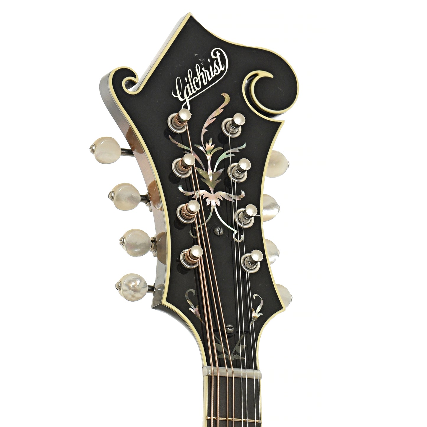 Headstock of Gilchrist Model 5 Mandolin 