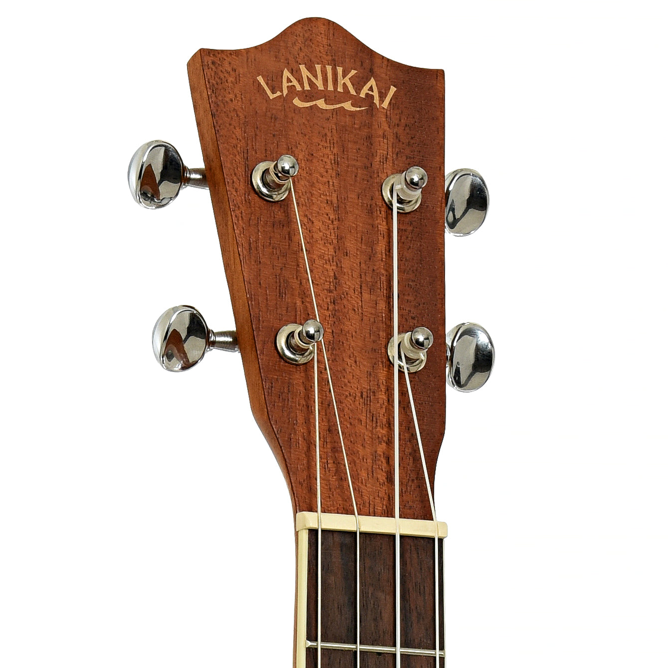 Headstock of Lanikai MA-B Mahogany Baritone Ukulele 