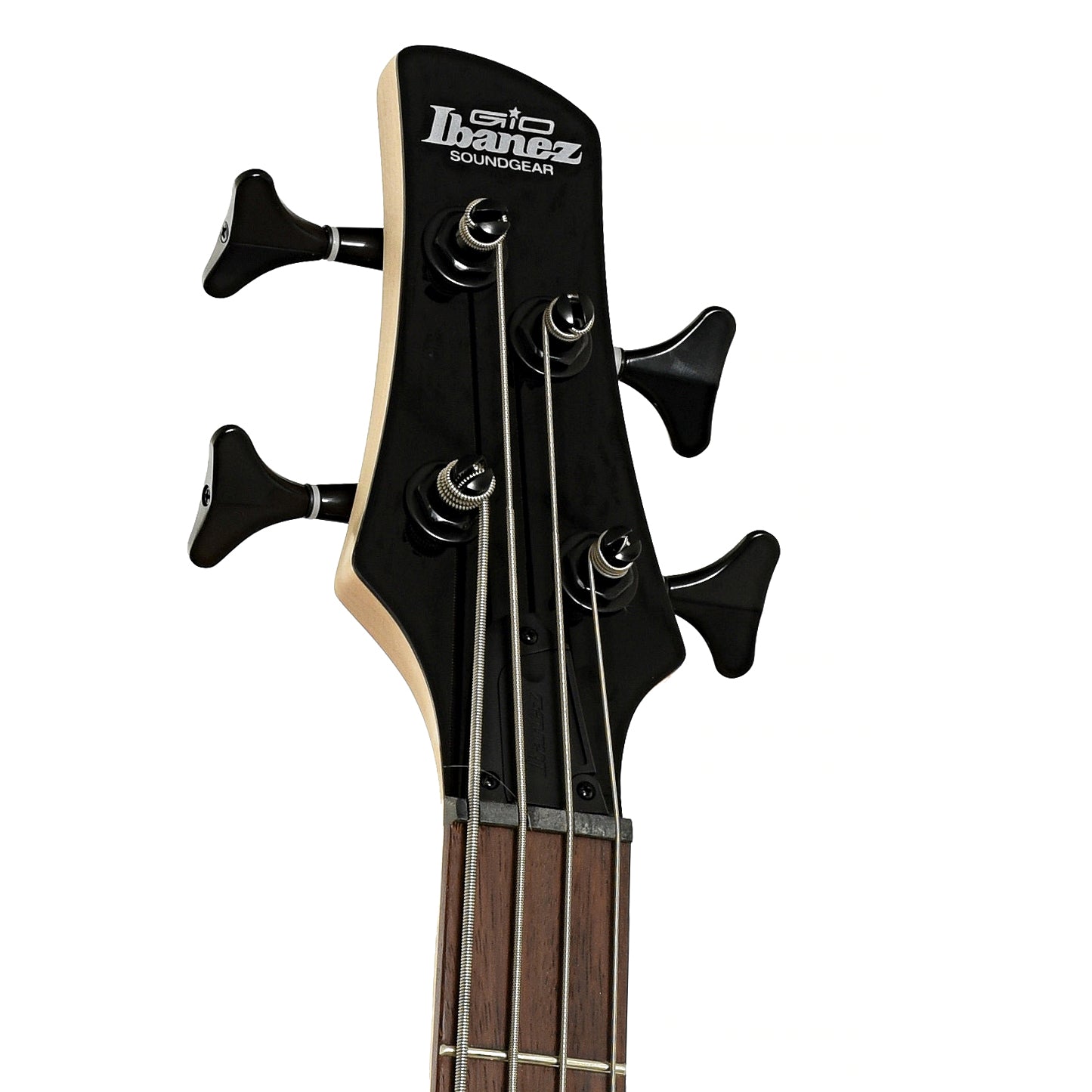Headstock of Ibanez GSR200SM 4-String Bass, Natural Gray Burst