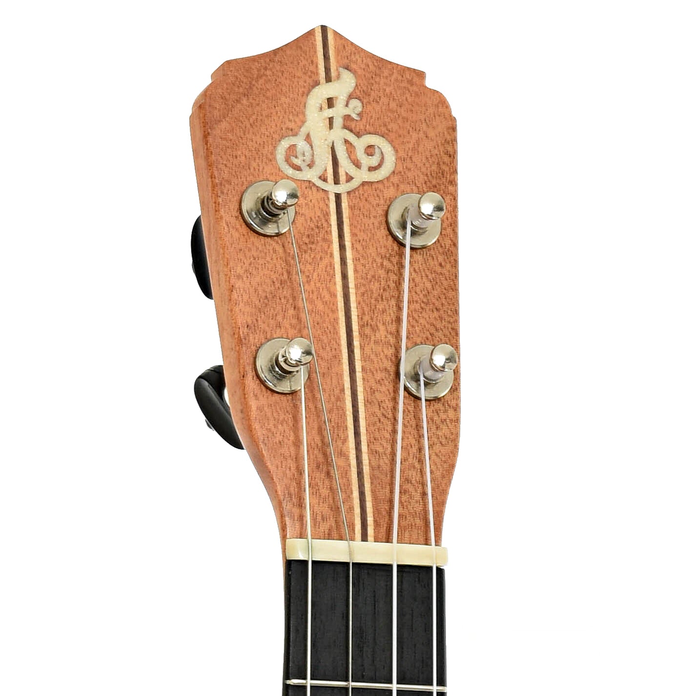 Headstock of LoPrinzi MC3 Baritone Ukulele
