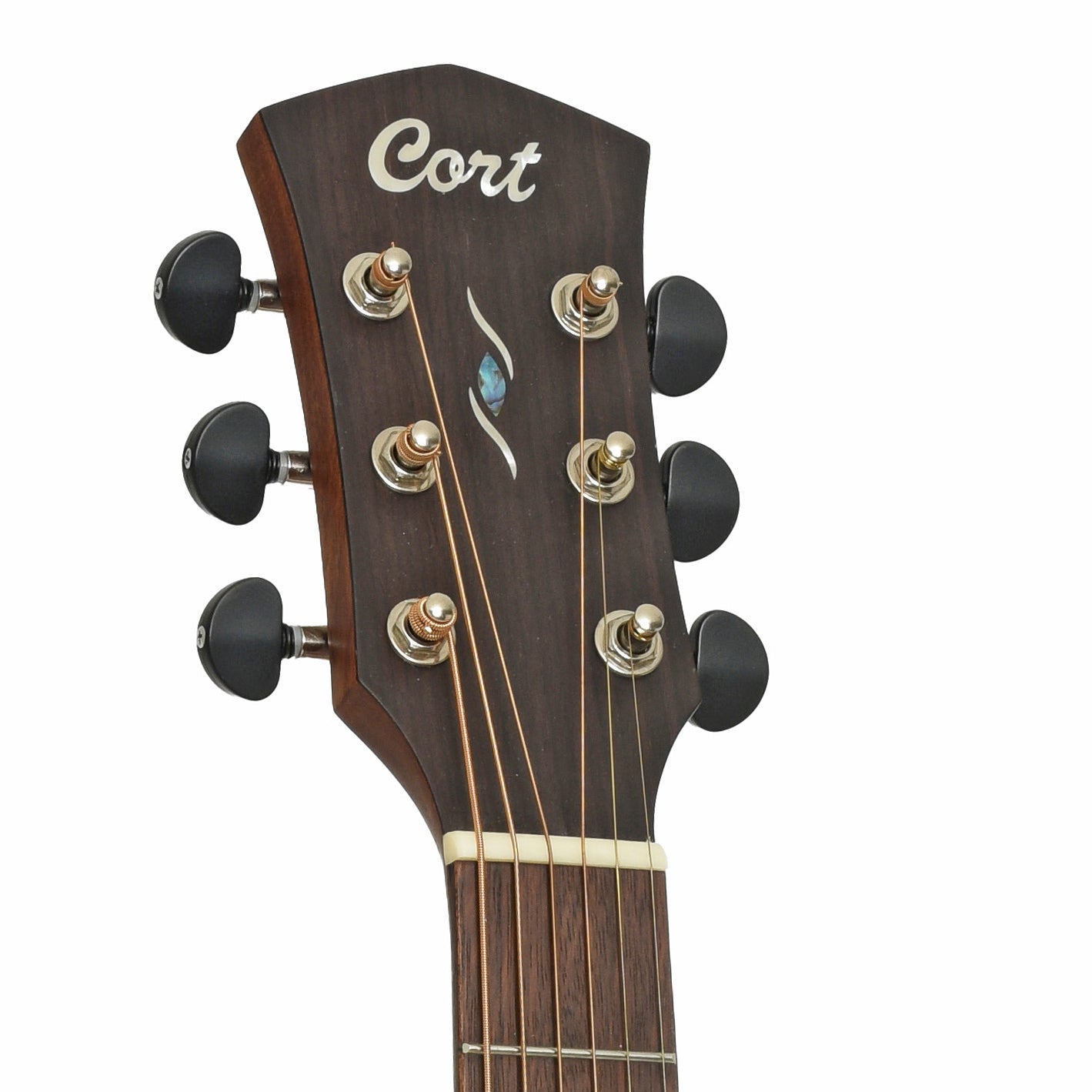 Headstock of Cort Core-OC SP OPTB Acoustic-Electric Guitar