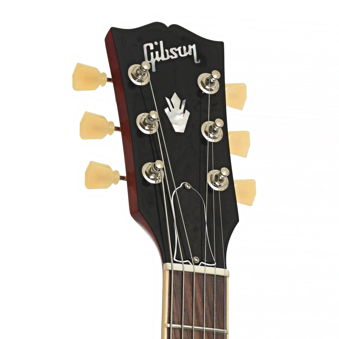 Headstock of Gibson ES-335 Dot 60s Cherry Semi-Hollowbody Electric Guitar