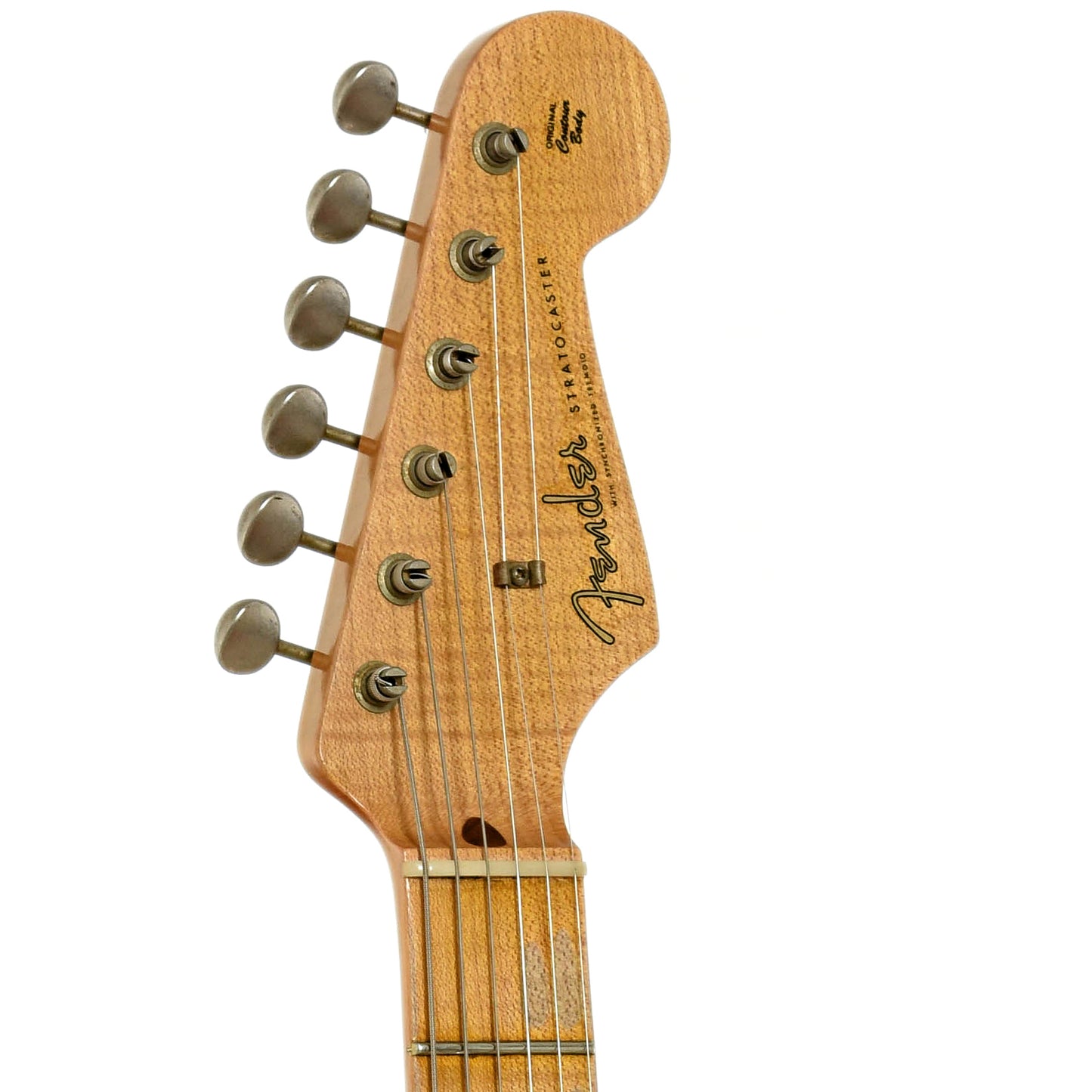 Headstock of Fender Custom Shop Tomatillo Journeyman Stratocaster Electric Guitar