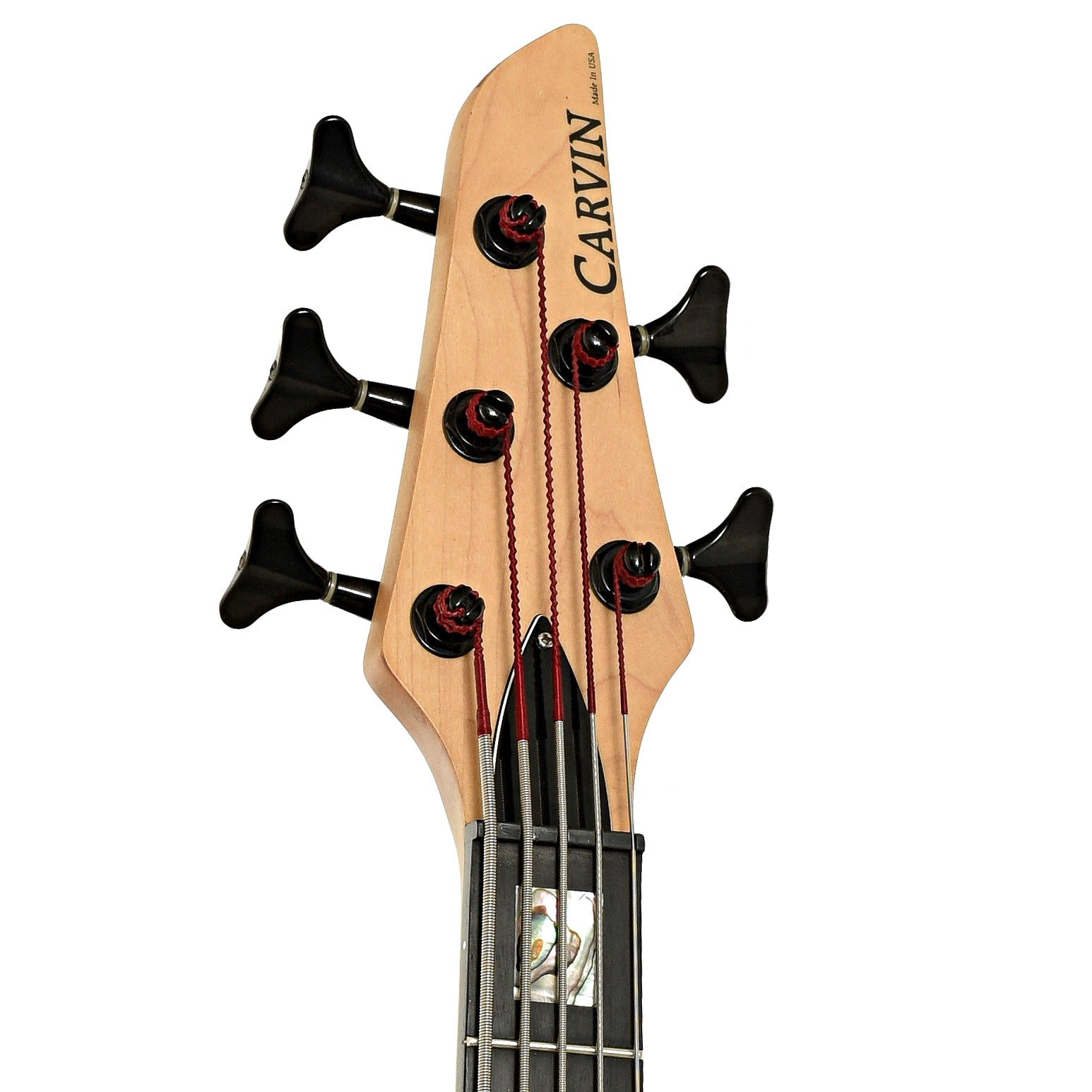 Headstock of Carvin LB-75  5-String Electric Bass 