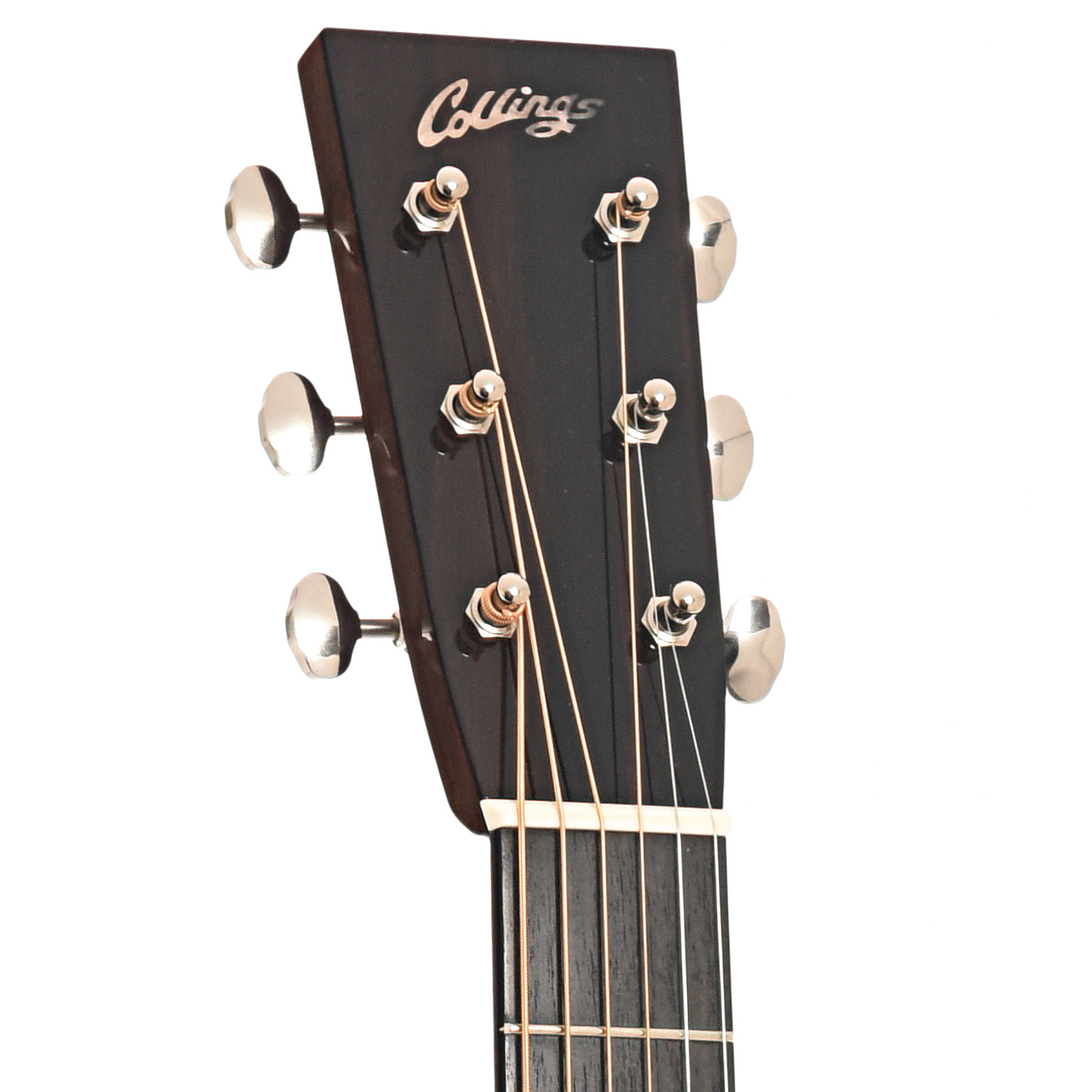 Front headstock of Collings OM2H Cutaway Acoustic Guitar