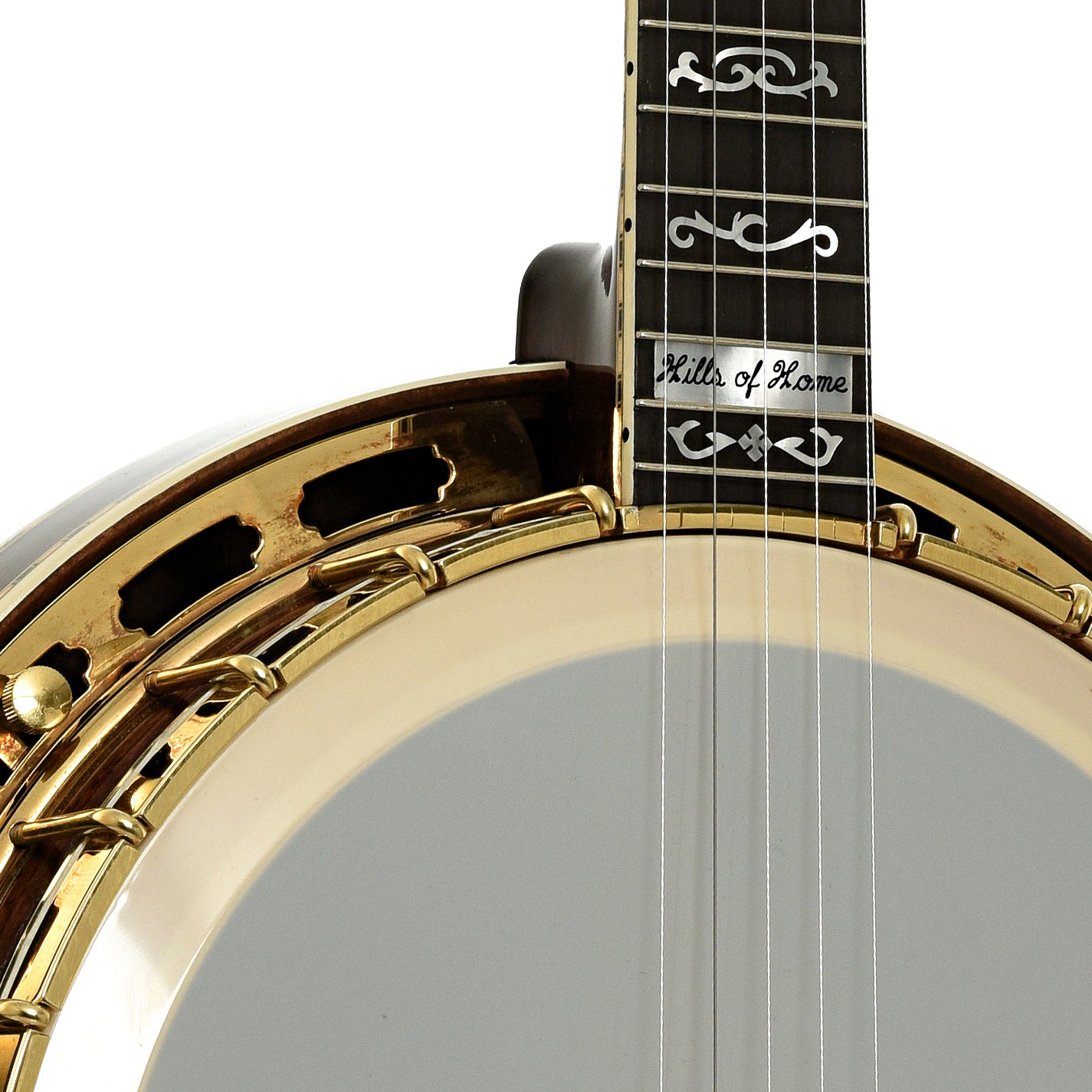 Neck joint of Frank Neat Stanleytone Hills of Home Resonator Banjo