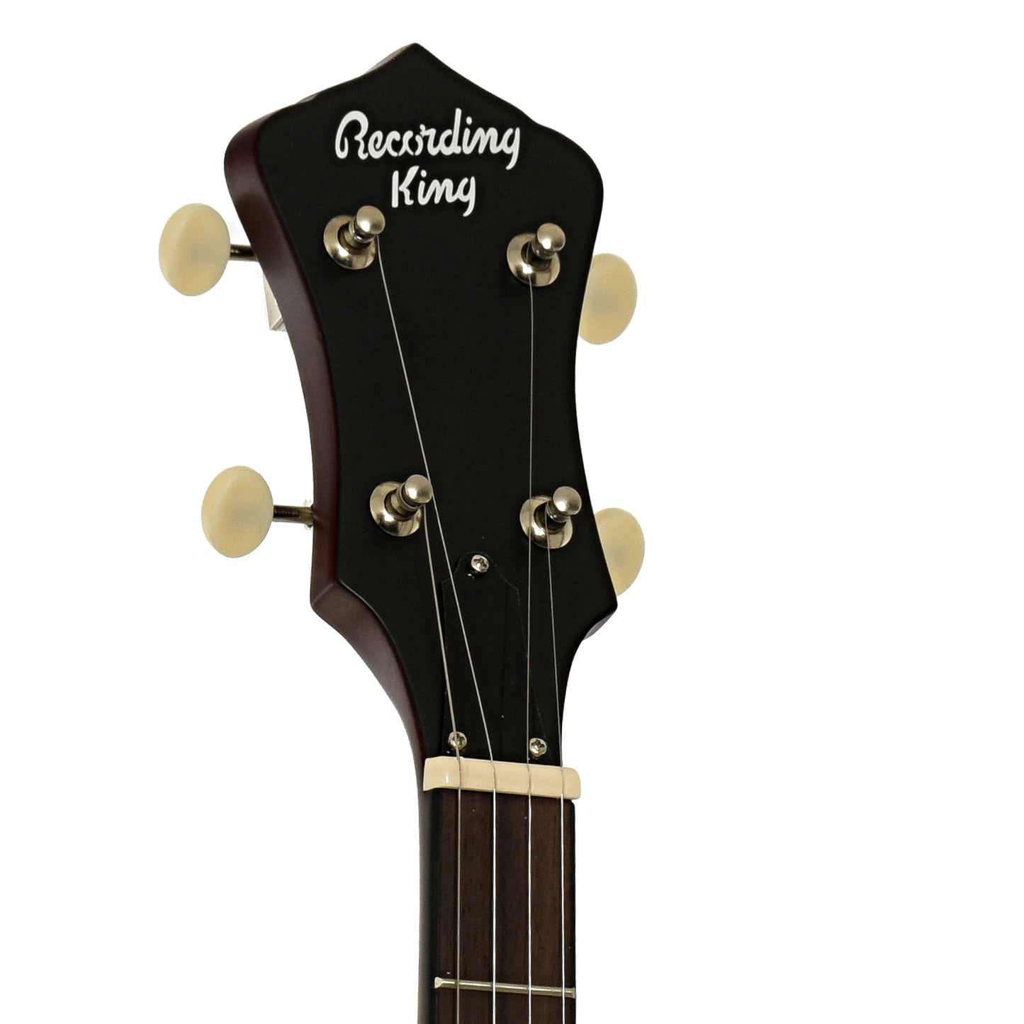 Headstock of Recording King RKO-3S Open Back Banjo
