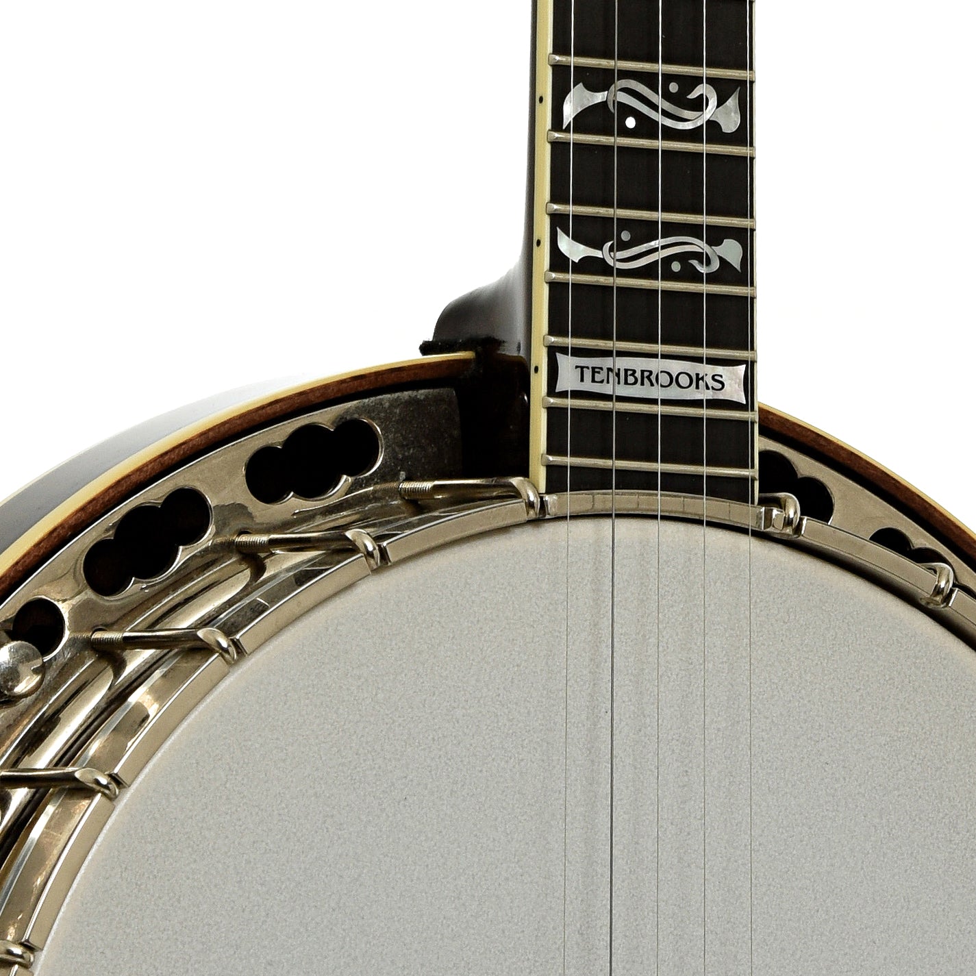 Front neck joint of Deering Tenbrooks Saratoga Star Resonator Banjo