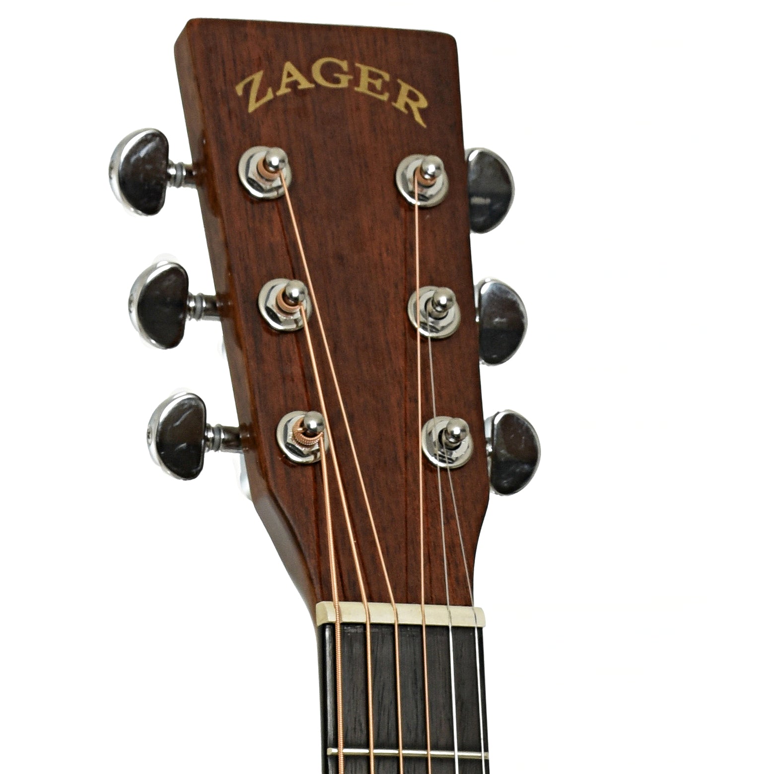 Headstock of Zager Travel Acoustic Guitar